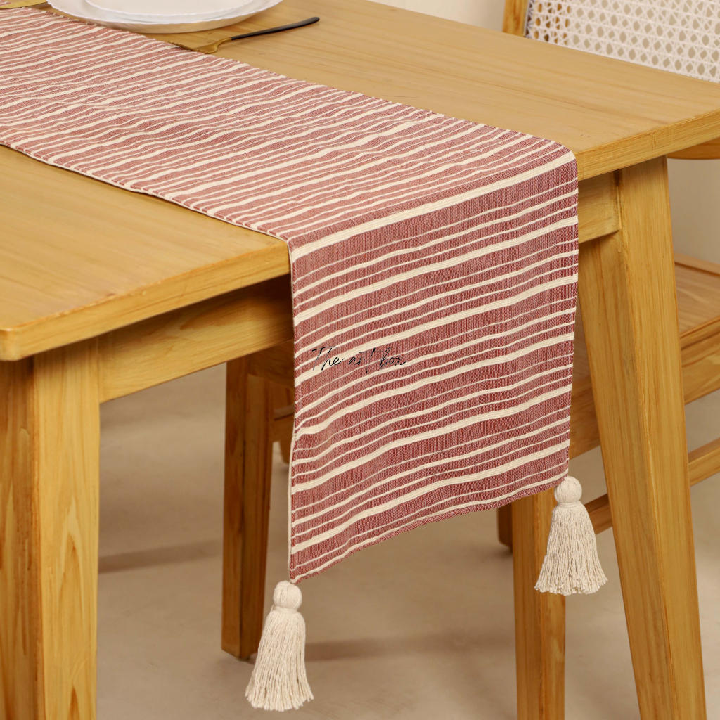 Striped Cotton Table Runner