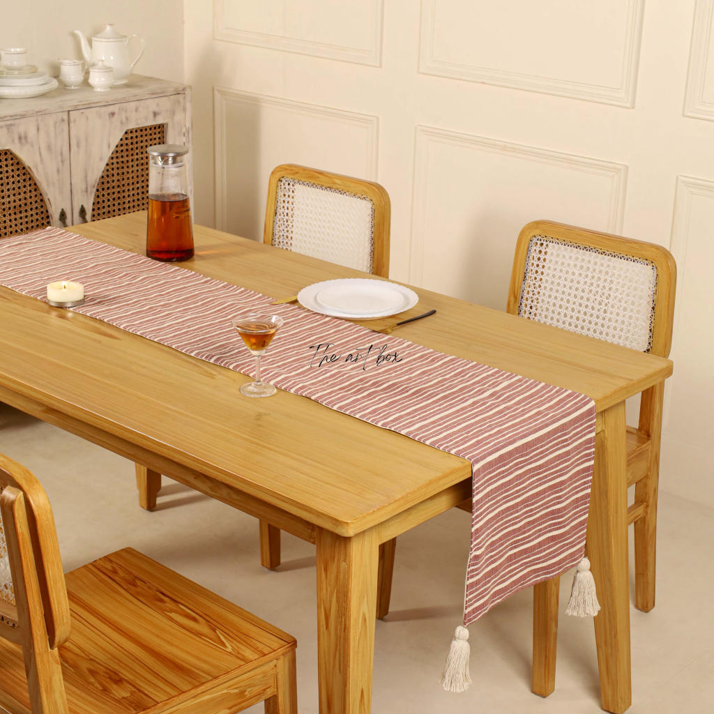 Striped Cotton Table Runner