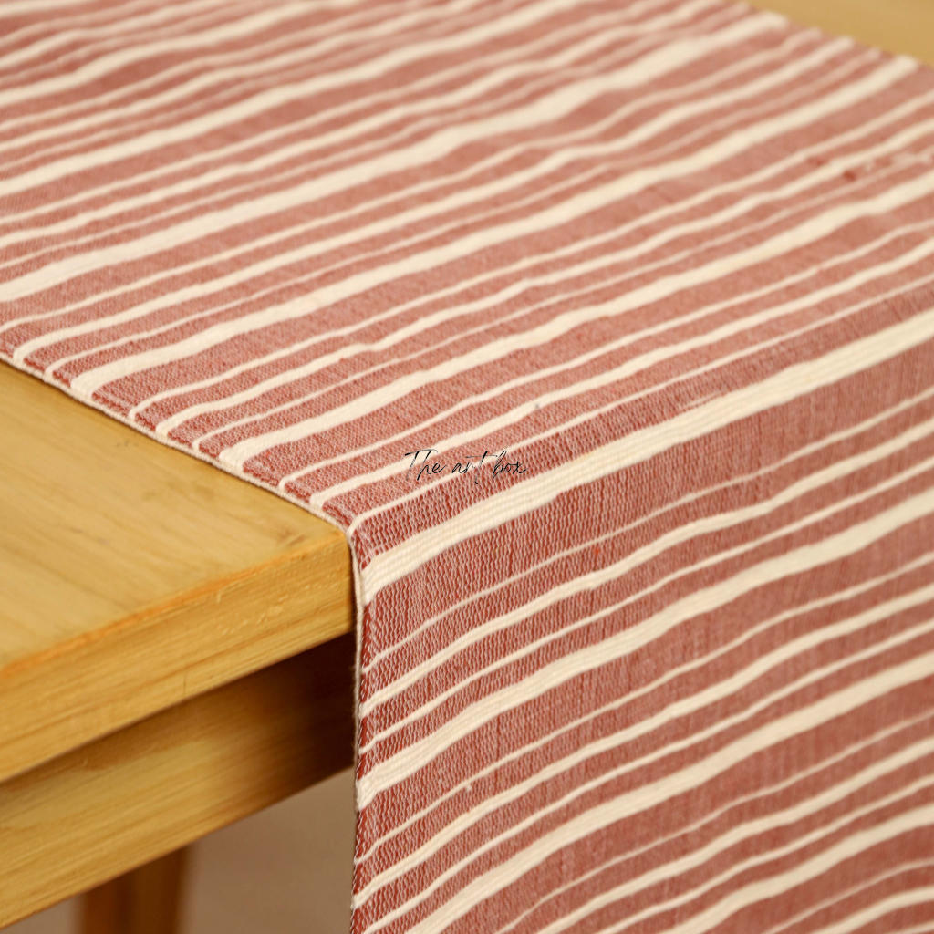 Striped Cotton Table Runner