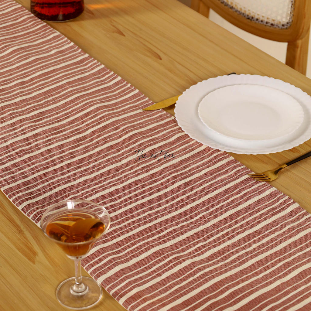 Striped Cotton Table Runner