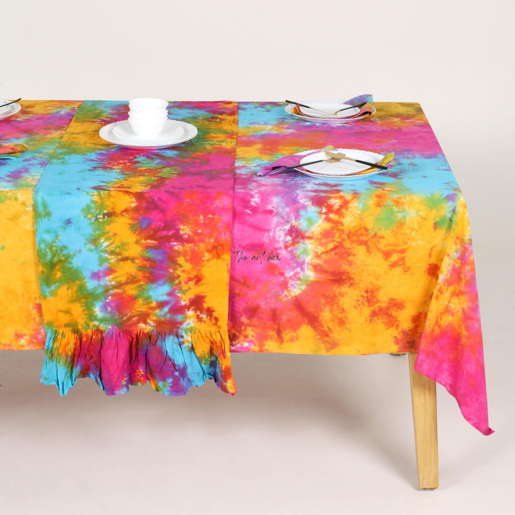 Multi-Color Cotton Table Runner