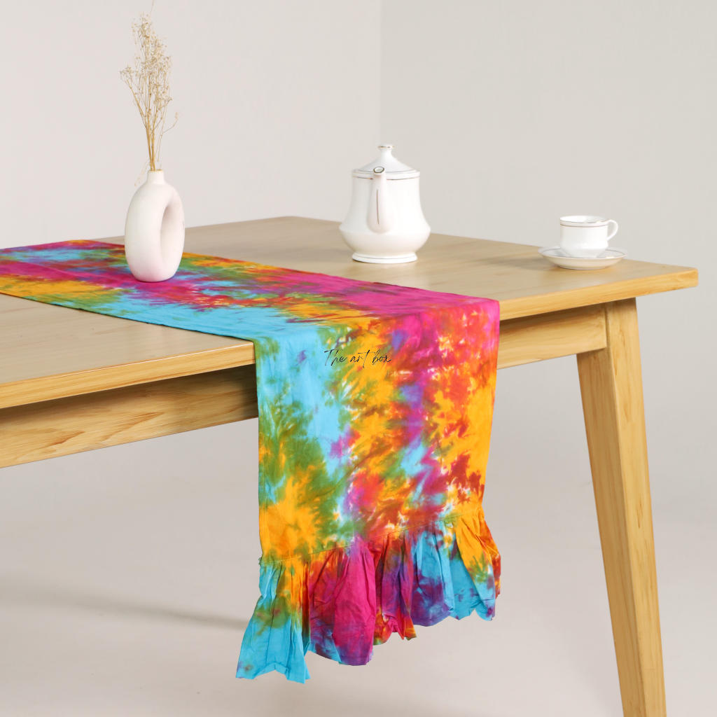 Multi-Color Cotton Table Runner