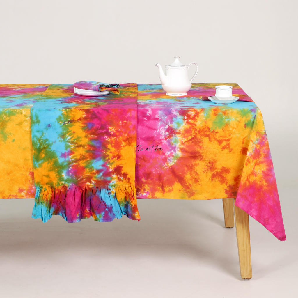 Multi-Color Cotton Table Runner