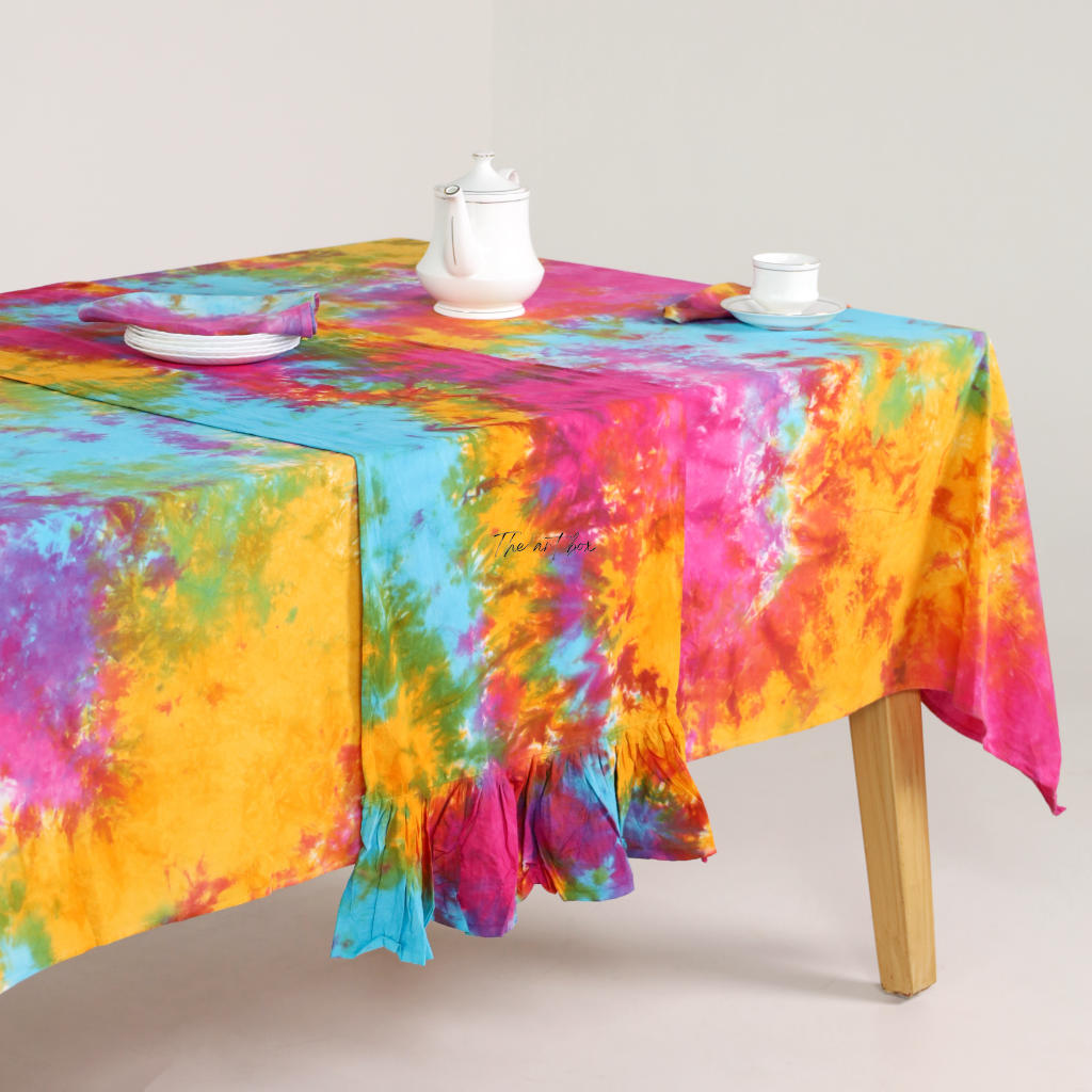 Multi-Color Cotton Table Runner