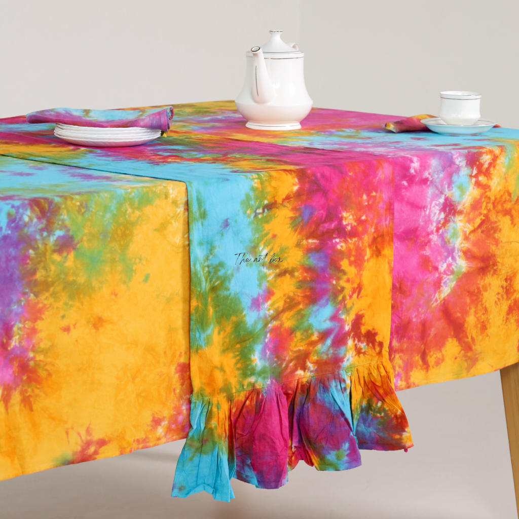 Multi-Color Cotton Table Runner