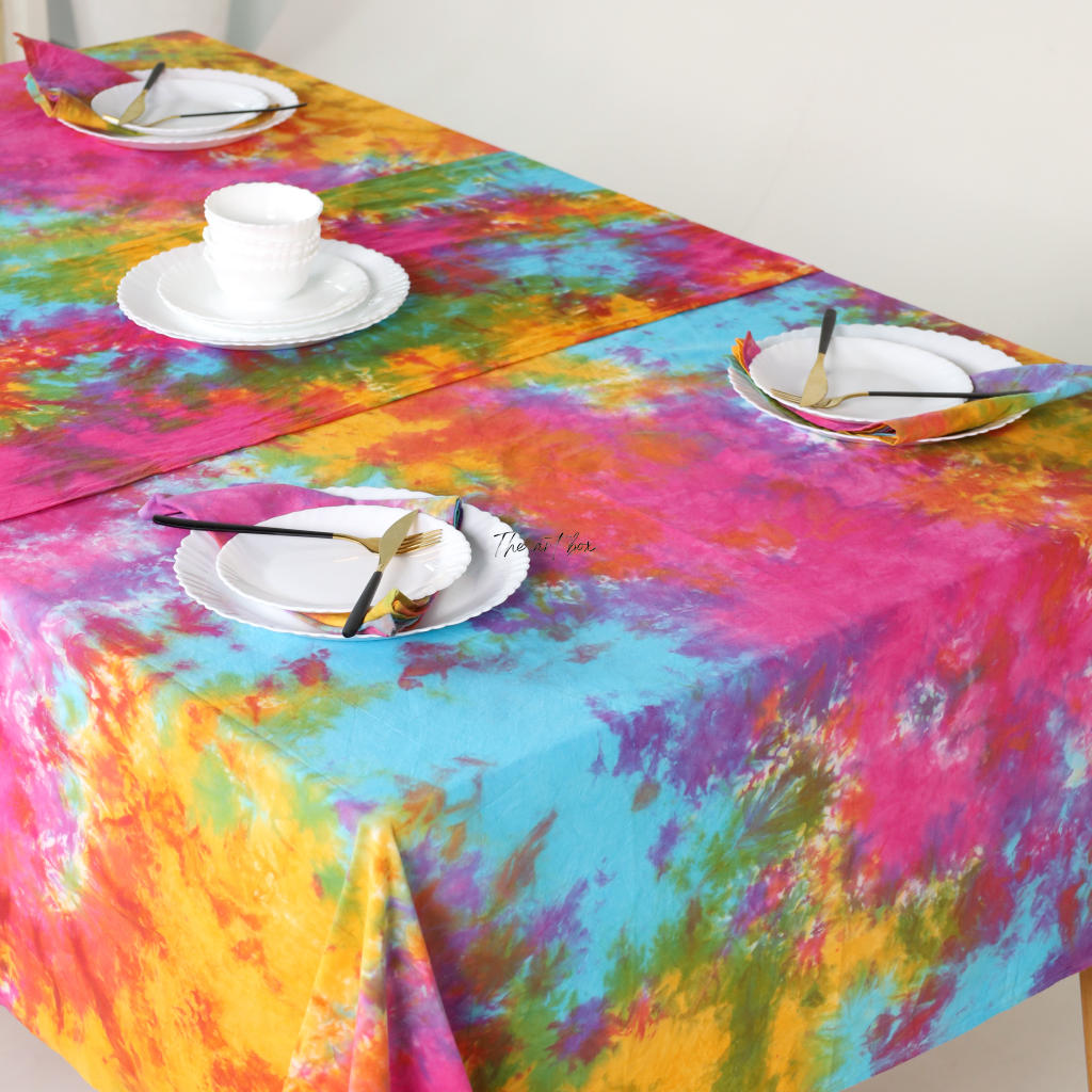 Multi-Color Cotton Table Runner