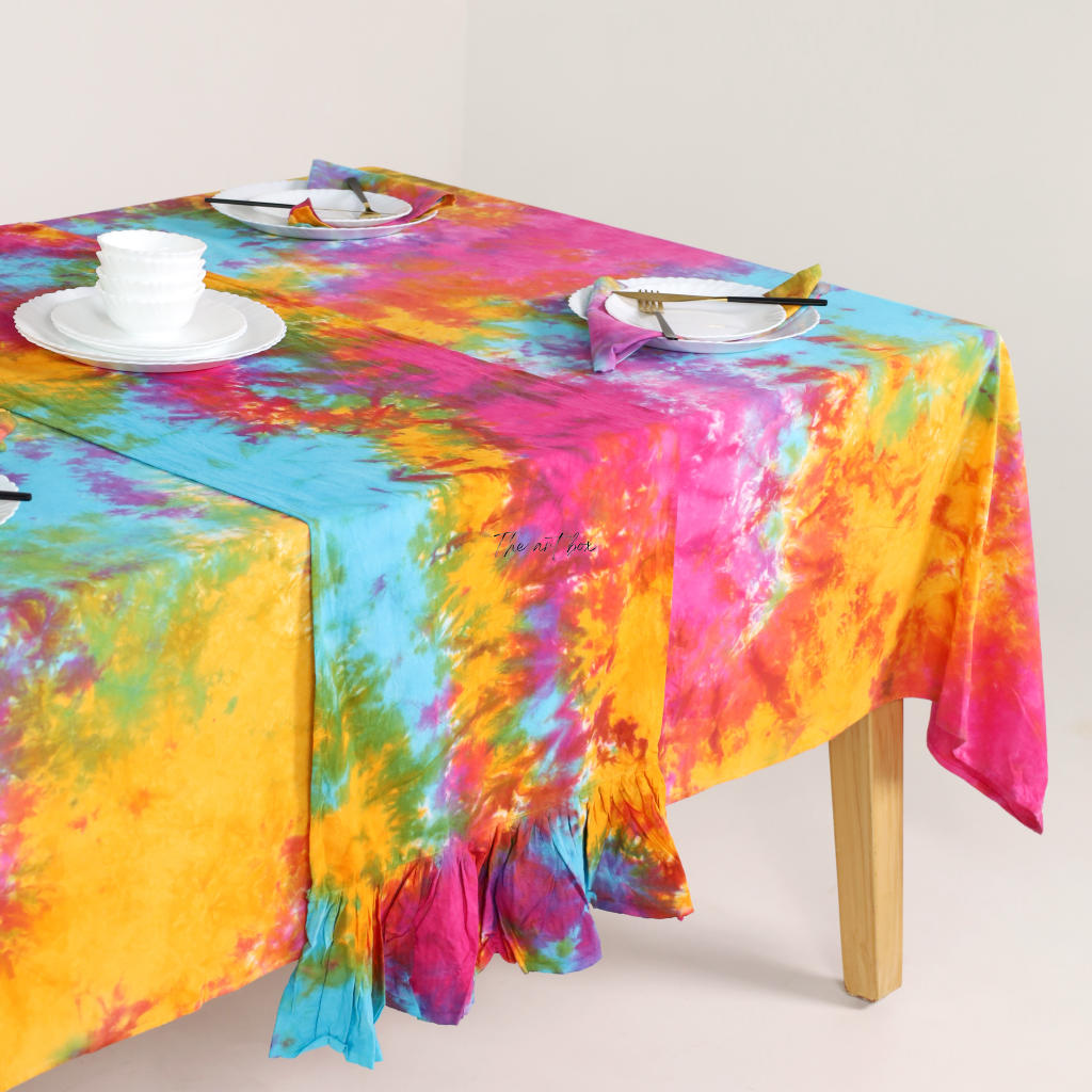 Multi-Color Cotton Table Runner