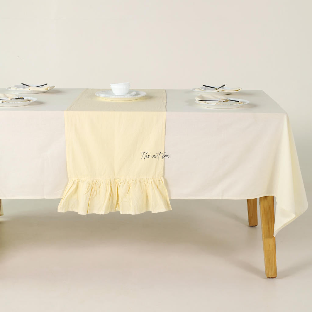 Yellow Cotton Table Runner