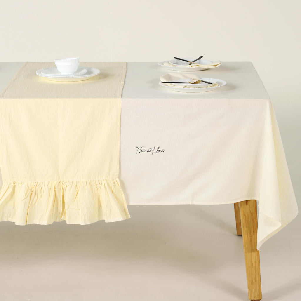 Yellow Cotton Table Runner