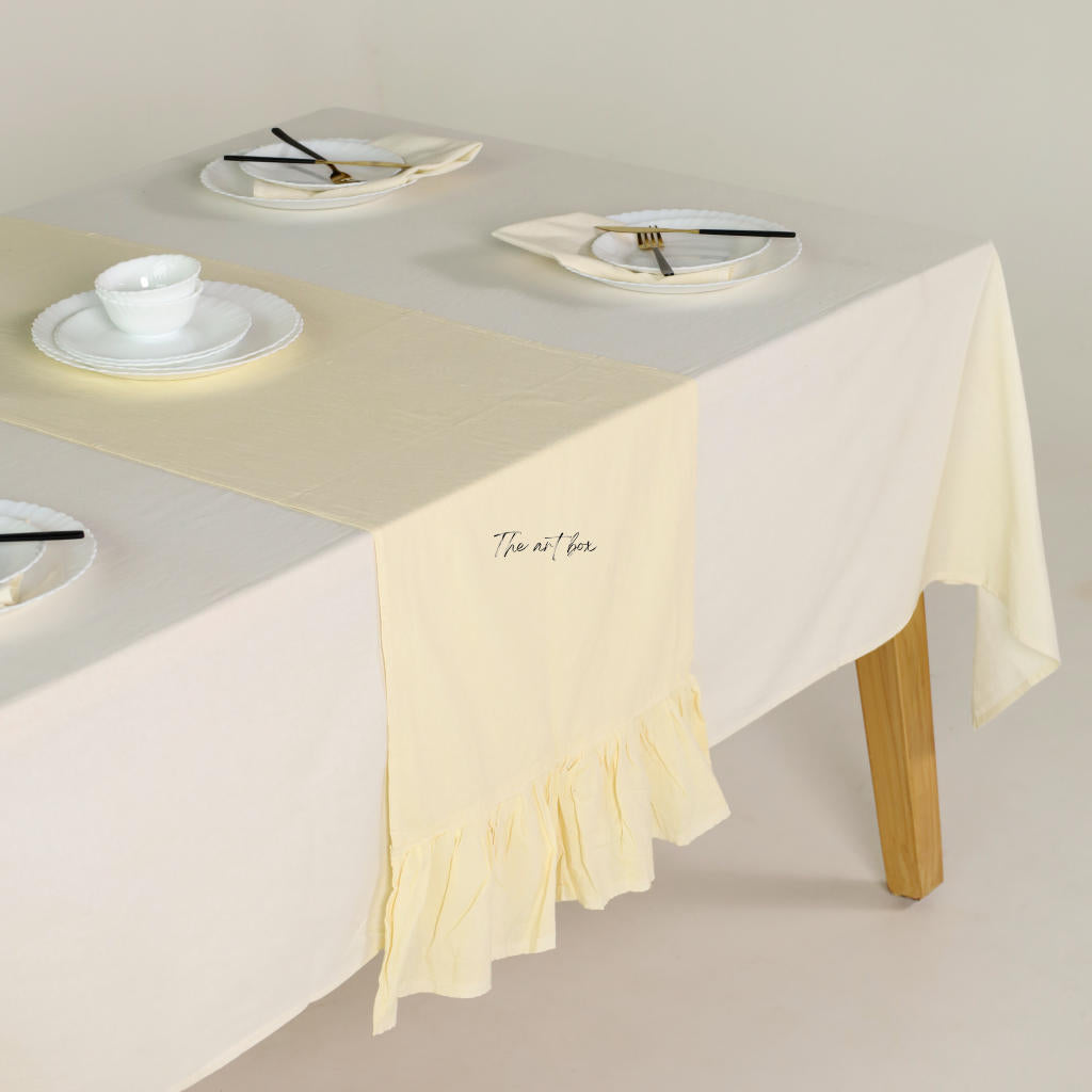 Yellow Cotton Table Runner