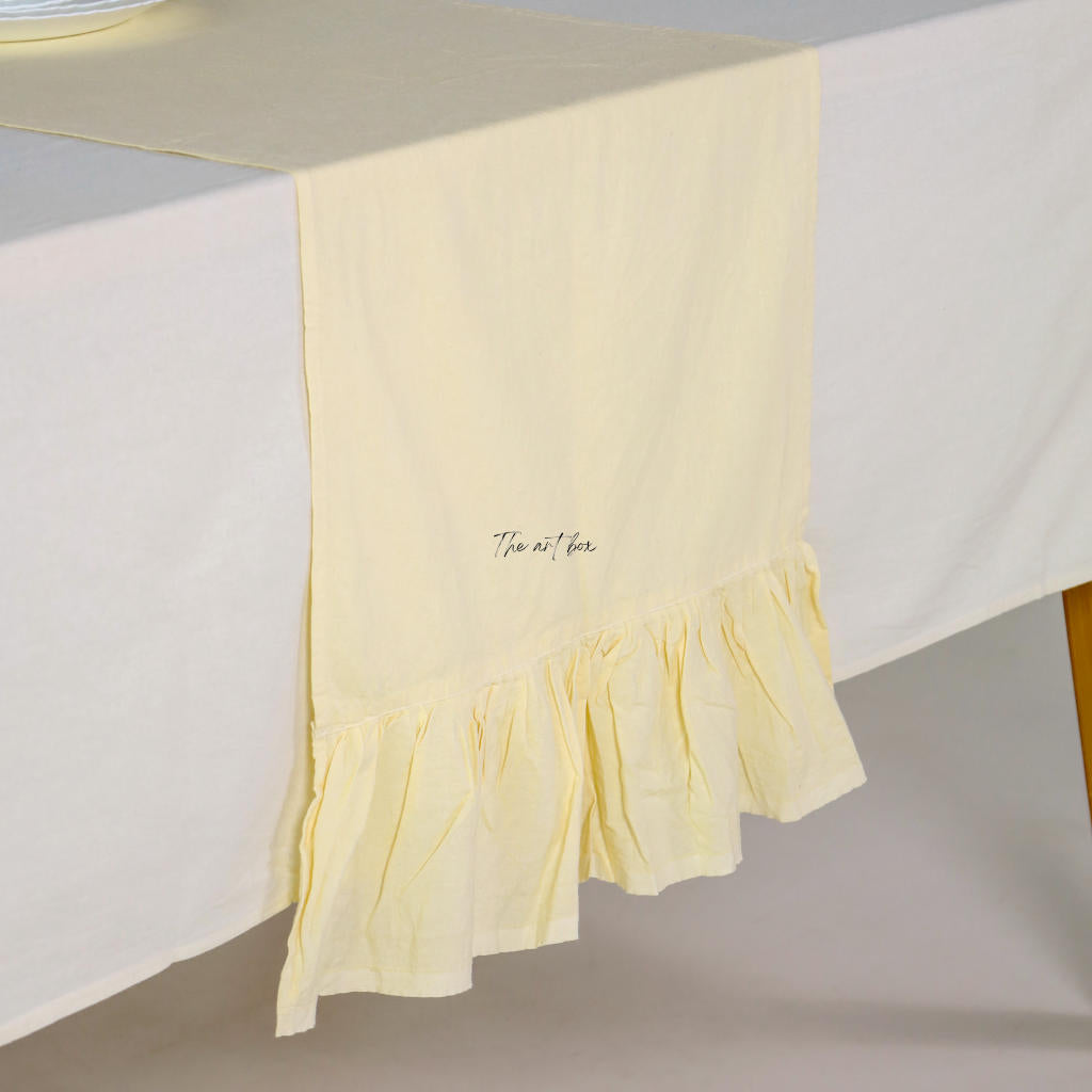 Yellow Cotton Table Runner