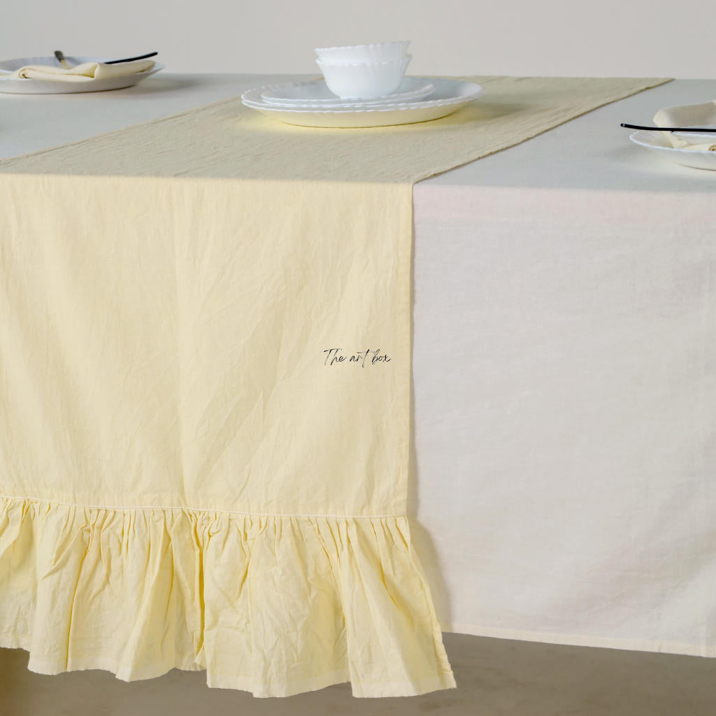 Yellow Cotton Table Runner