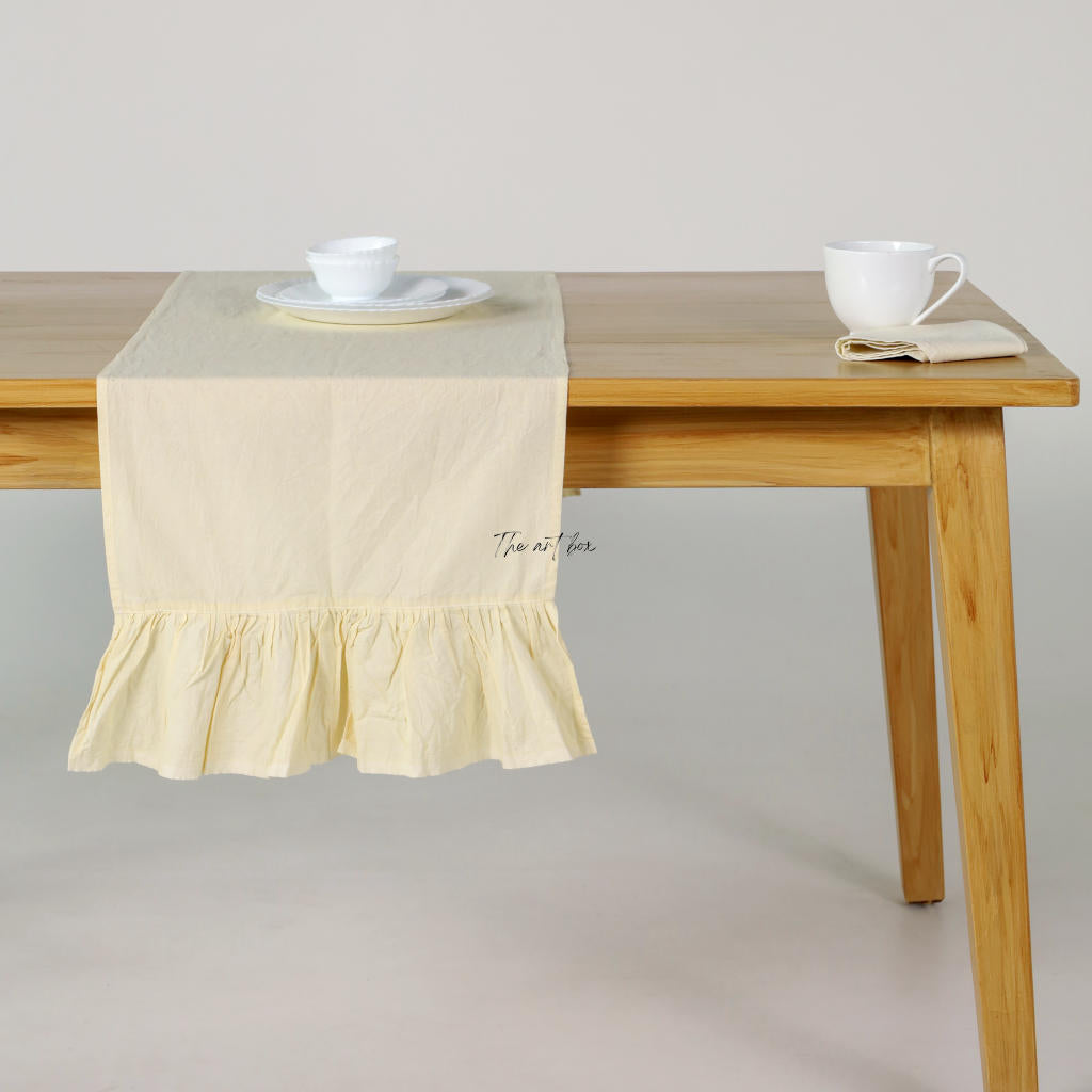 Yellow Cotton Table Runner