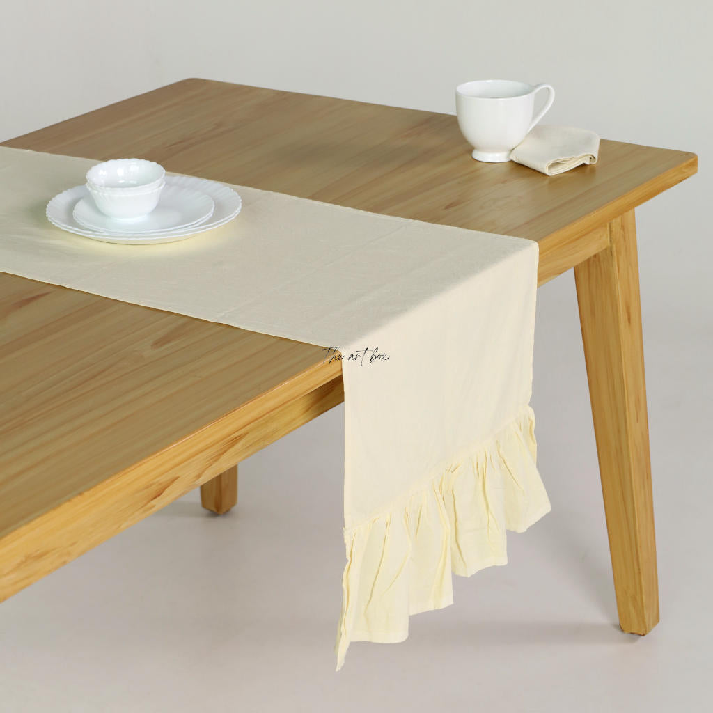 Yellow Cotton Table Runner