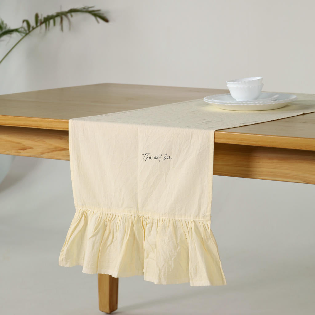 Yellow Cotton Table Runner