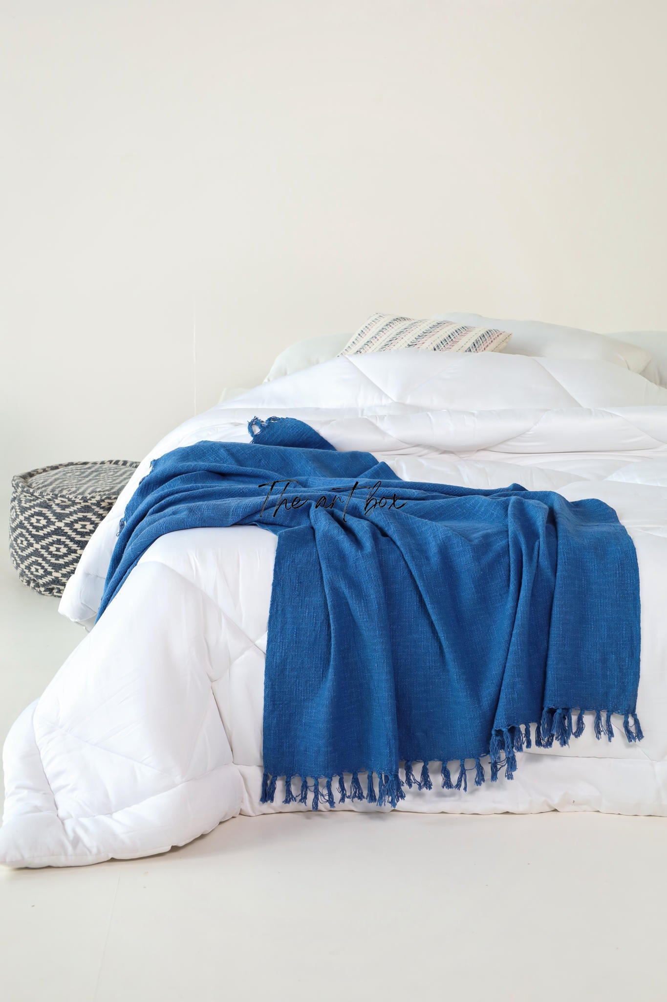 Deep Blue Solid Color Throw