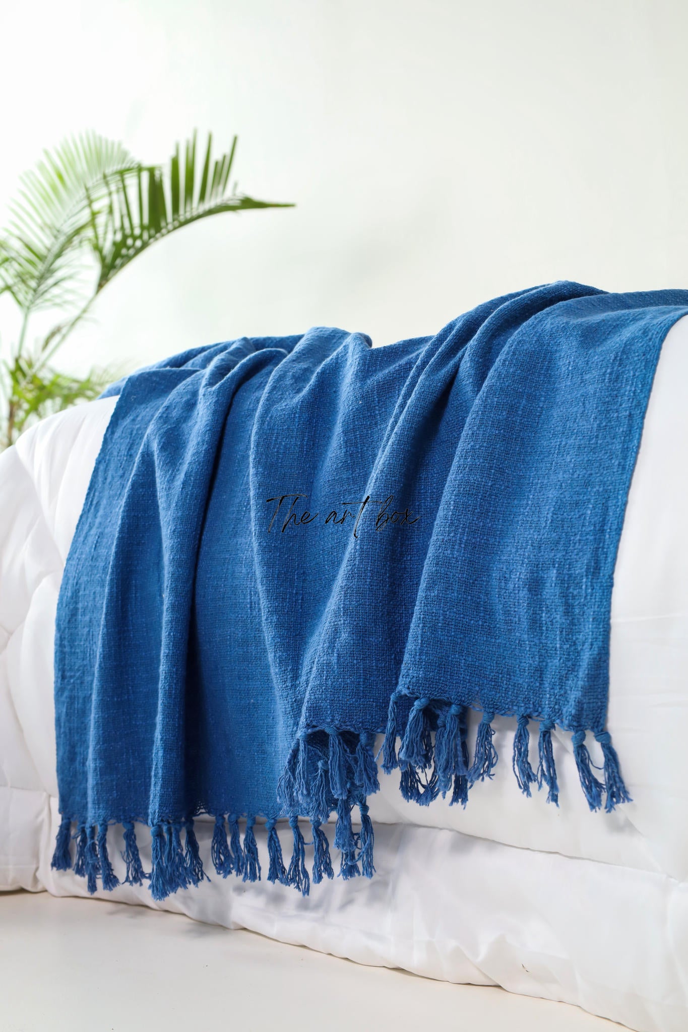 Deep Blue Solid Color Throw