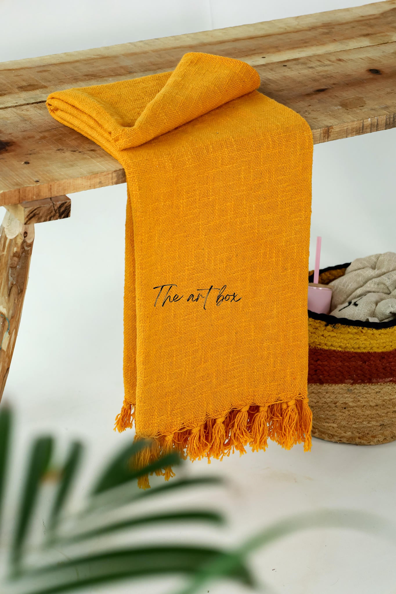 Orange Solid Color Throw