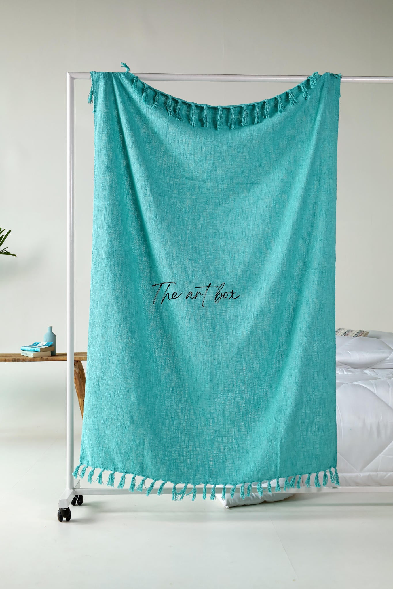 Sea Blue Solid Color Throw