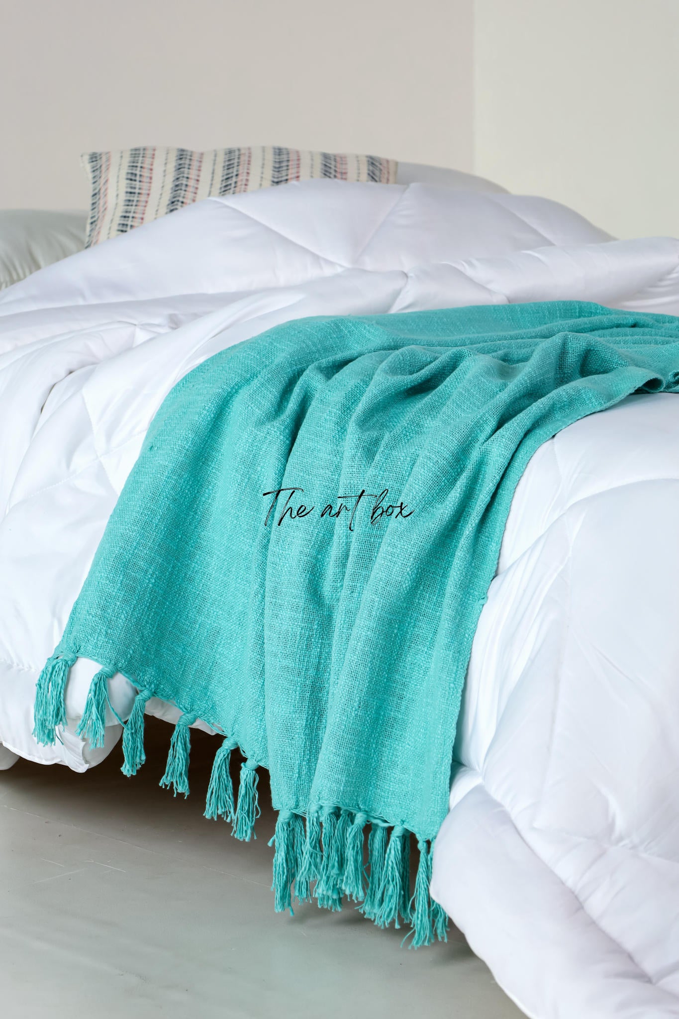 Sea Blue Solid Color Throw