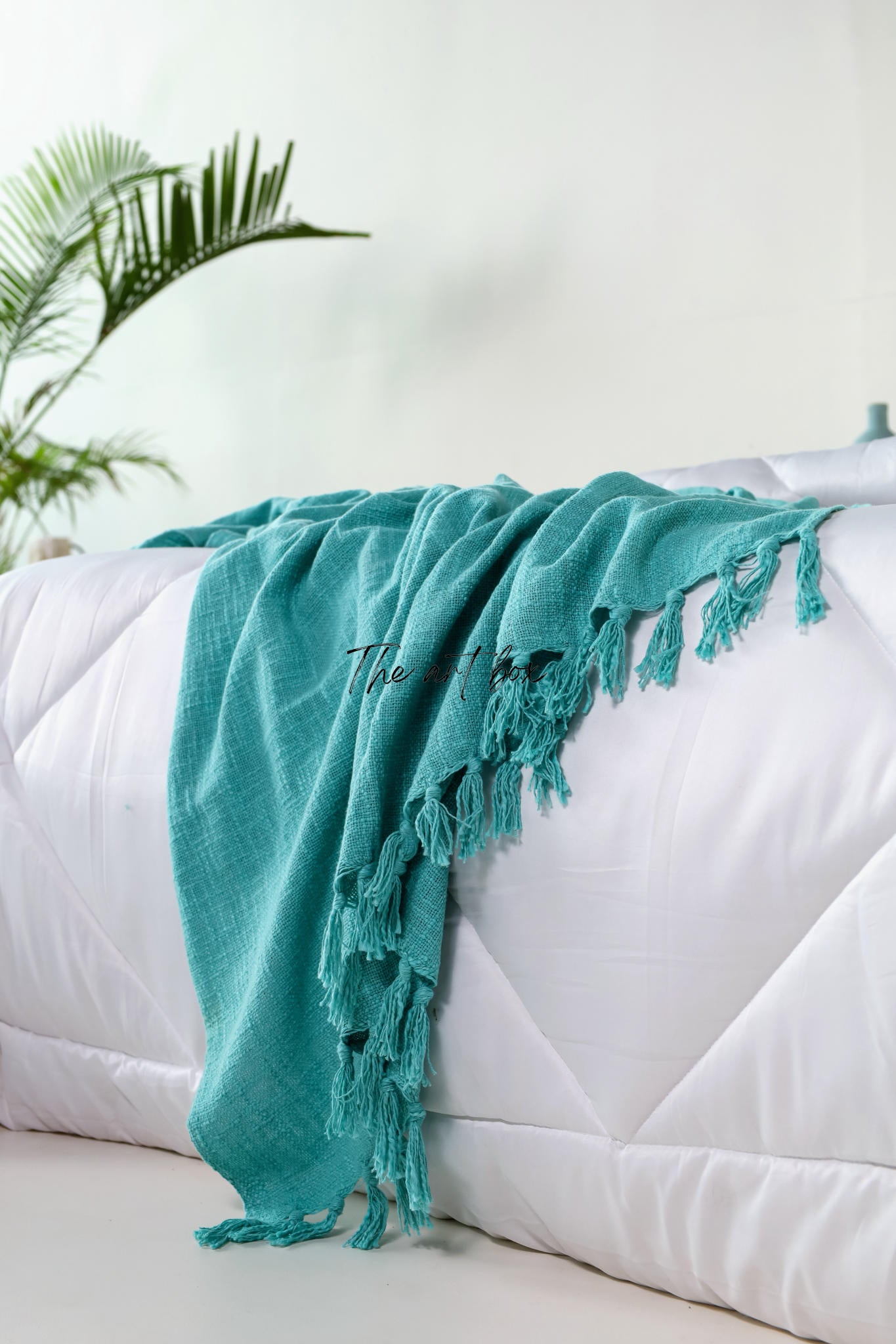 Sea Blue Solid Color Throw