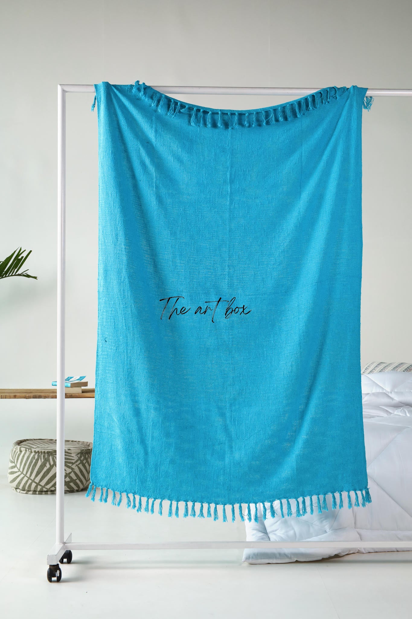 Teal Blue Solid Color Throw