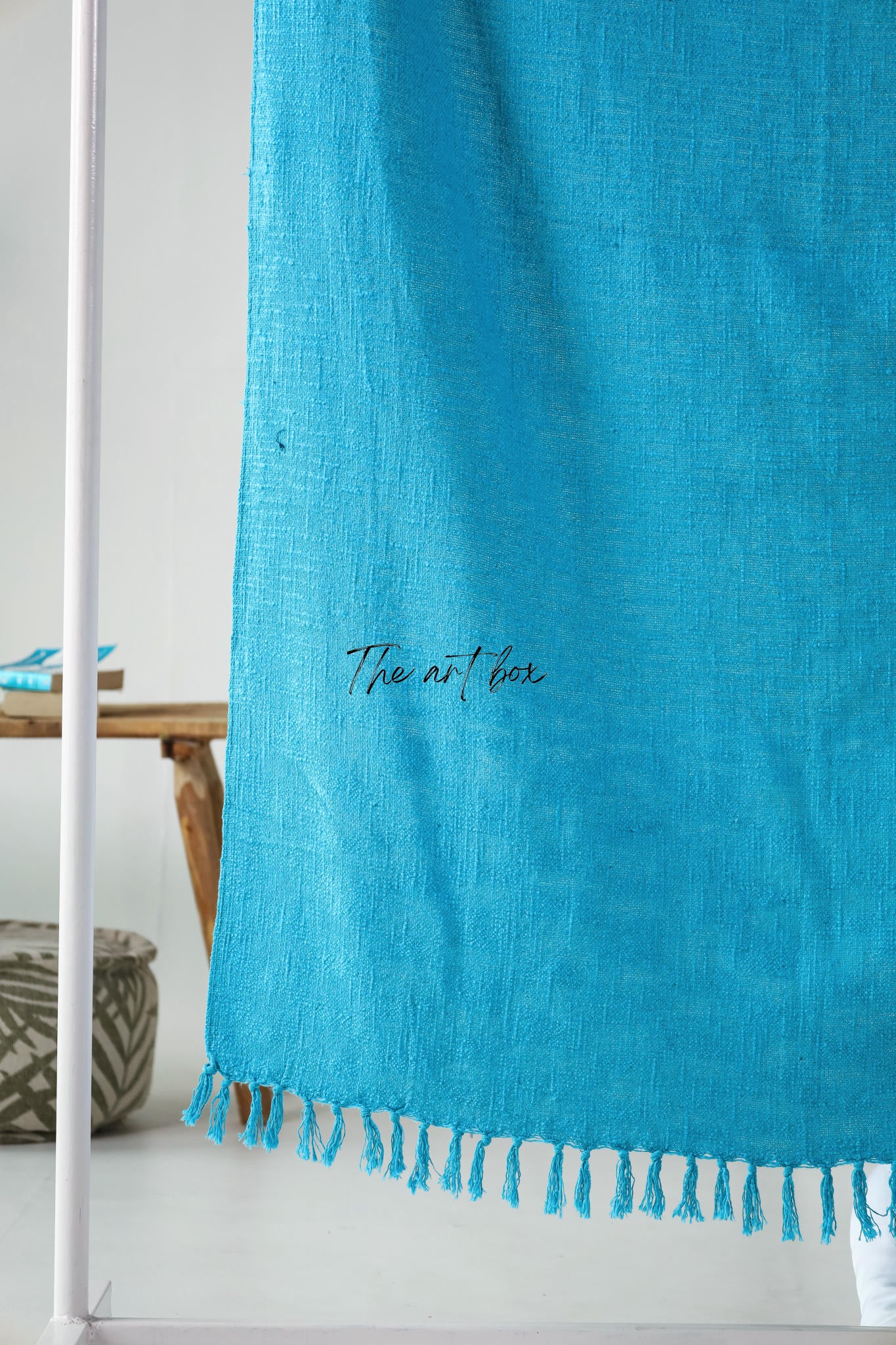 Teal Blue Solid Color Throw