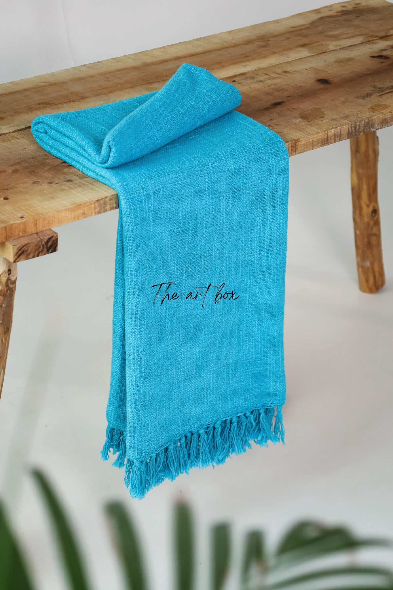 Teal Blue Solid Color Throw