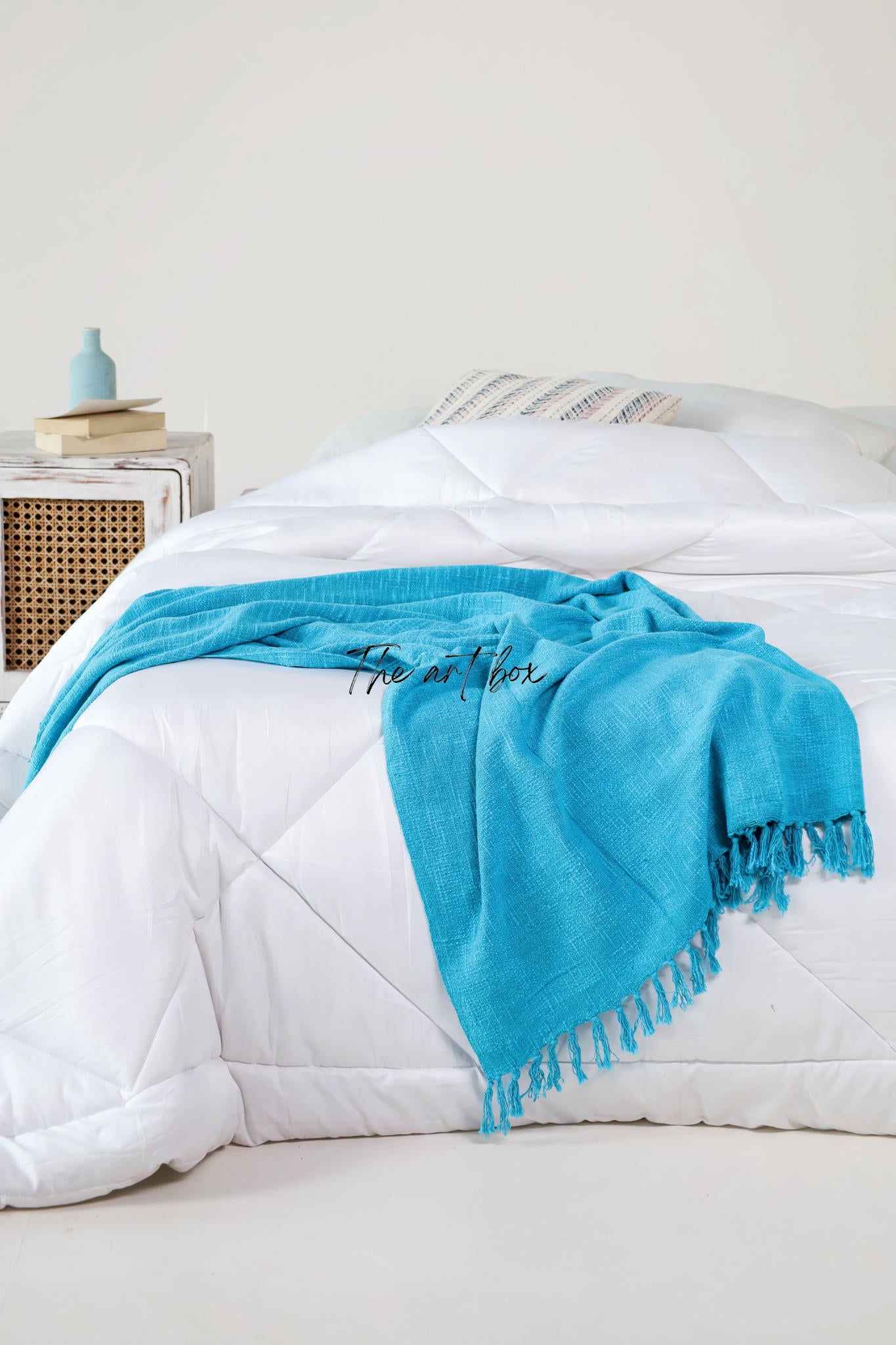 Teal Blue Solid Color Throw