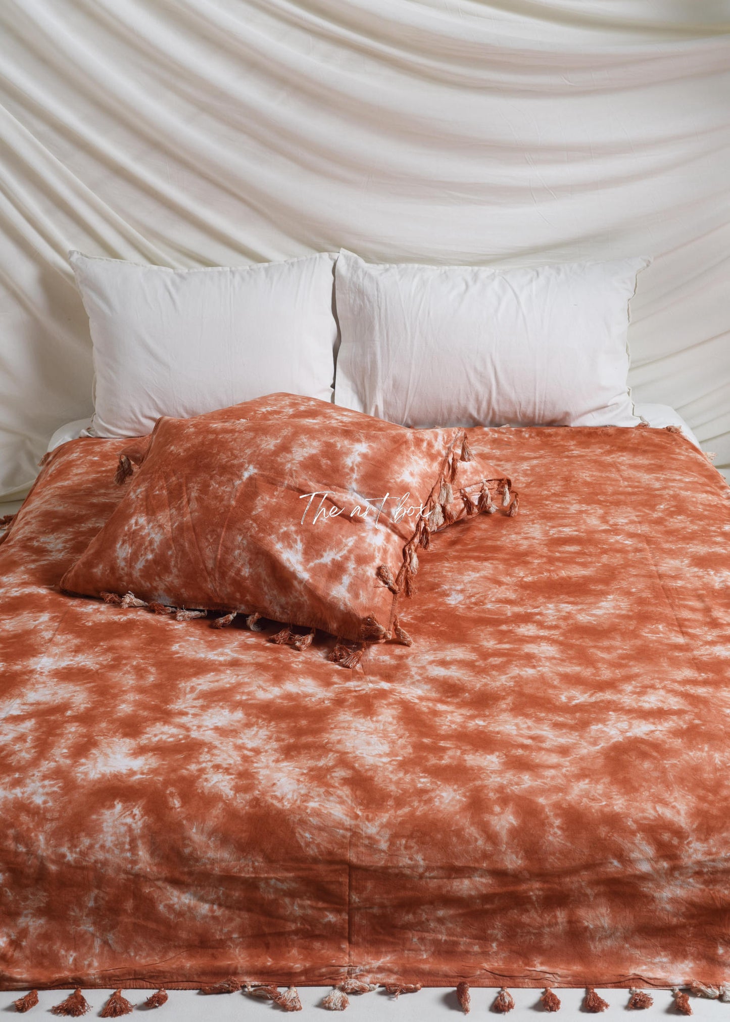 Brown Tie-Dye Duvet Cover with Pillow cases Set