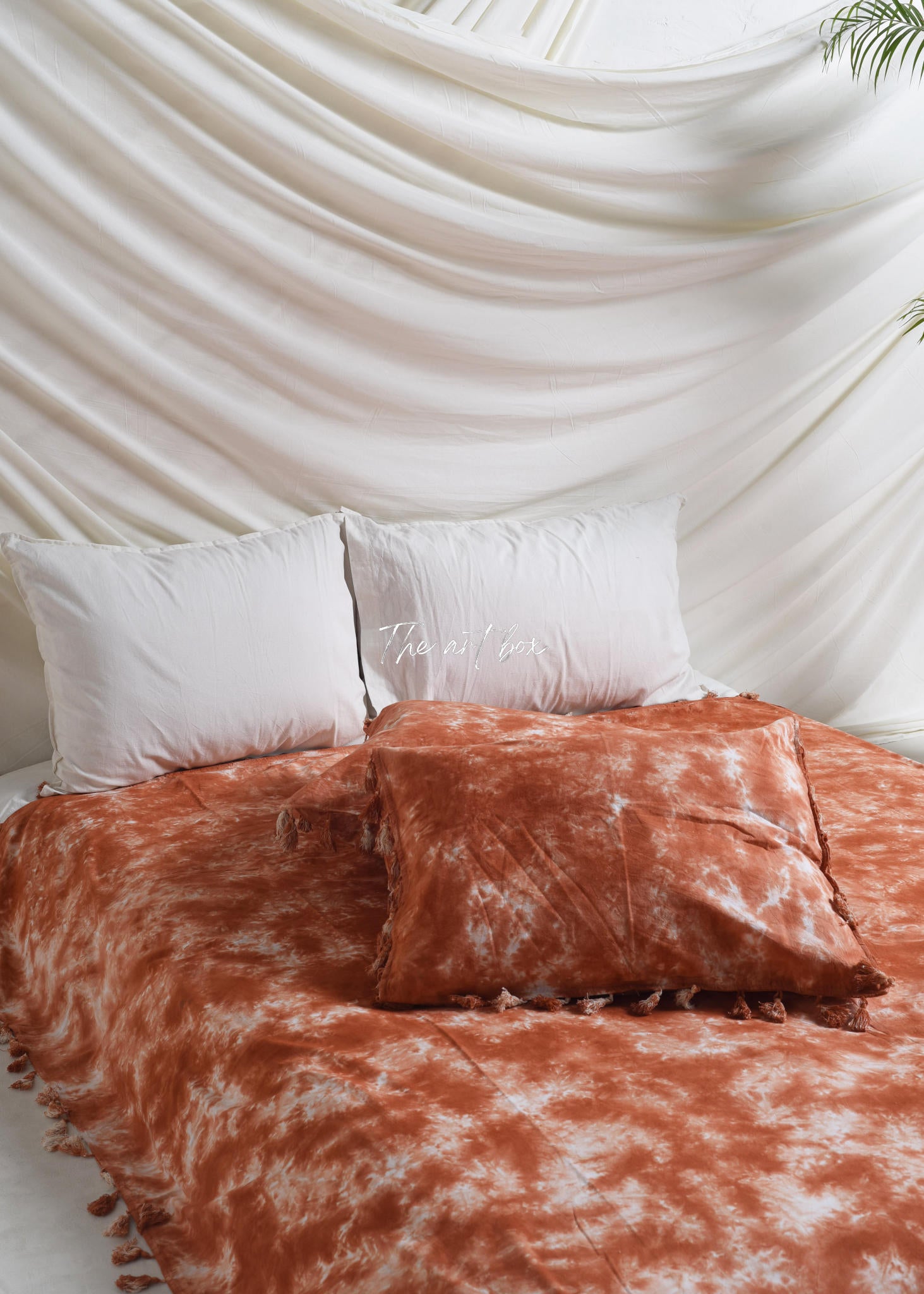 Brown Tie-Dye Duvet Cover with Pillow cases Set