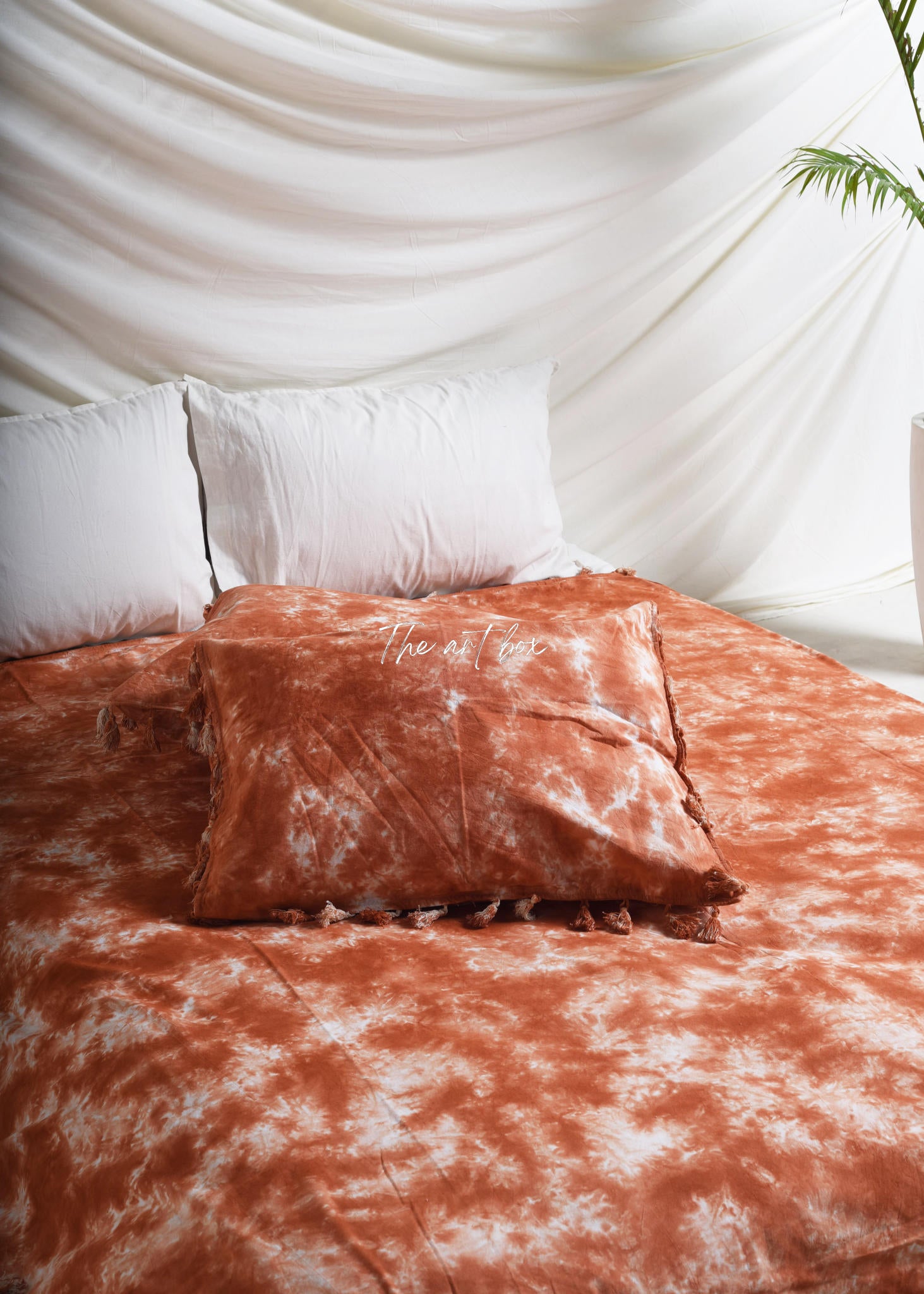 Brown Tie-Dye Duvet Cover with Pillow cases Set