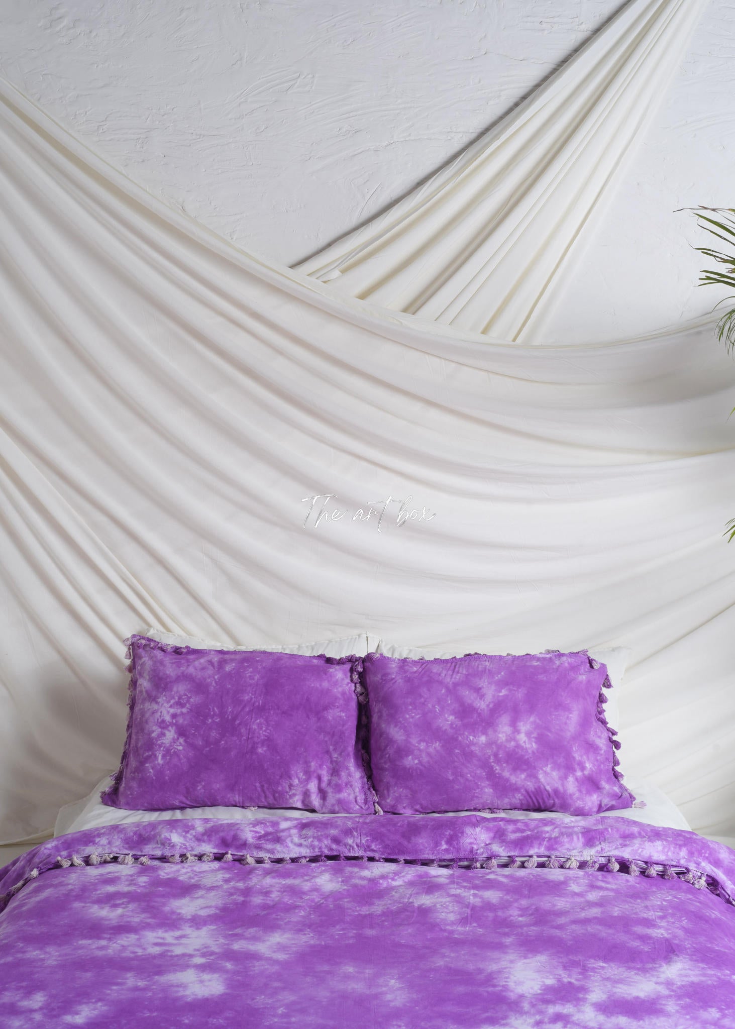 Purple Tie Dye Bedsheets with Pillow Covers