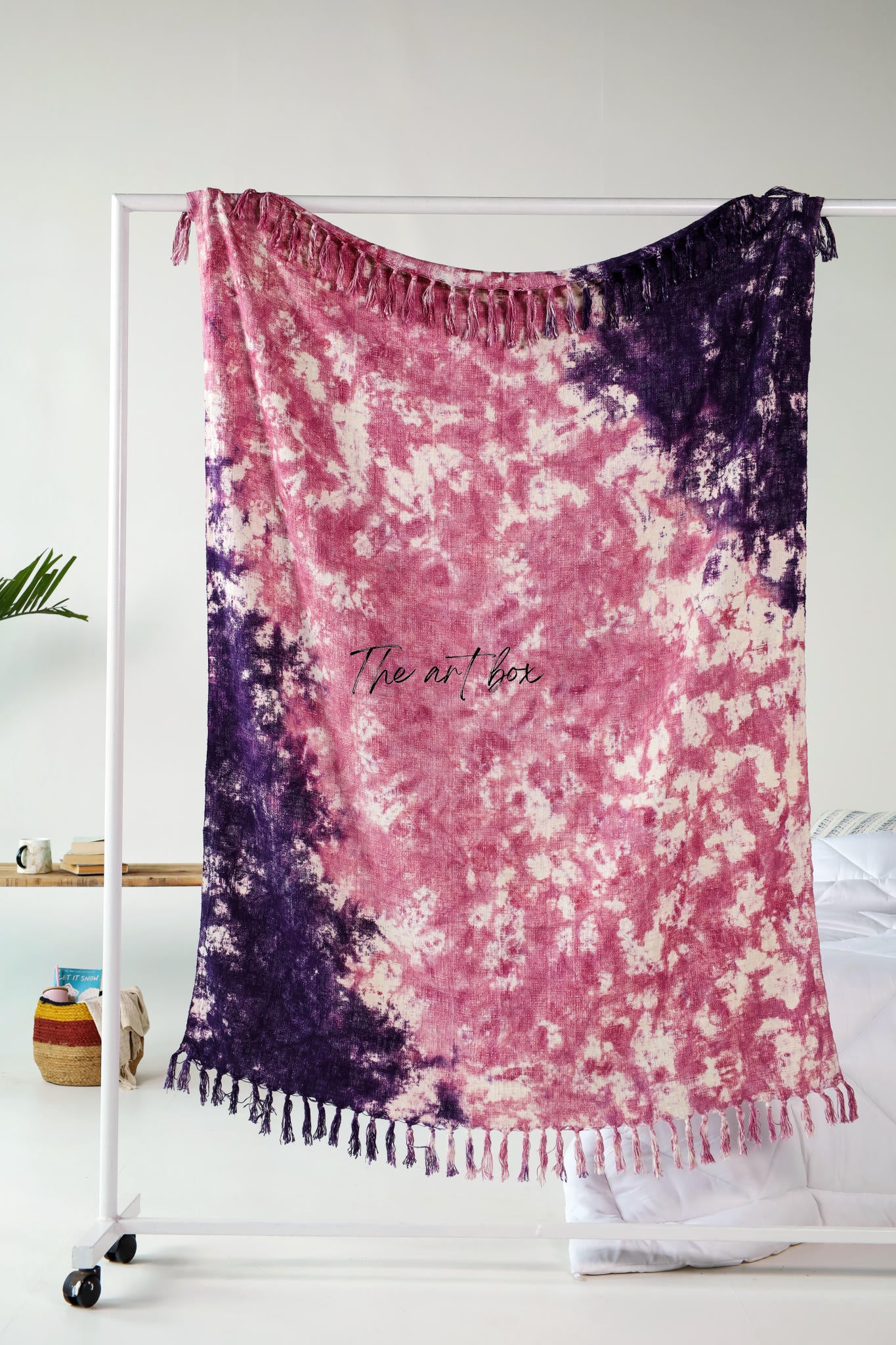 Pink and Purple Tie Dye Throw