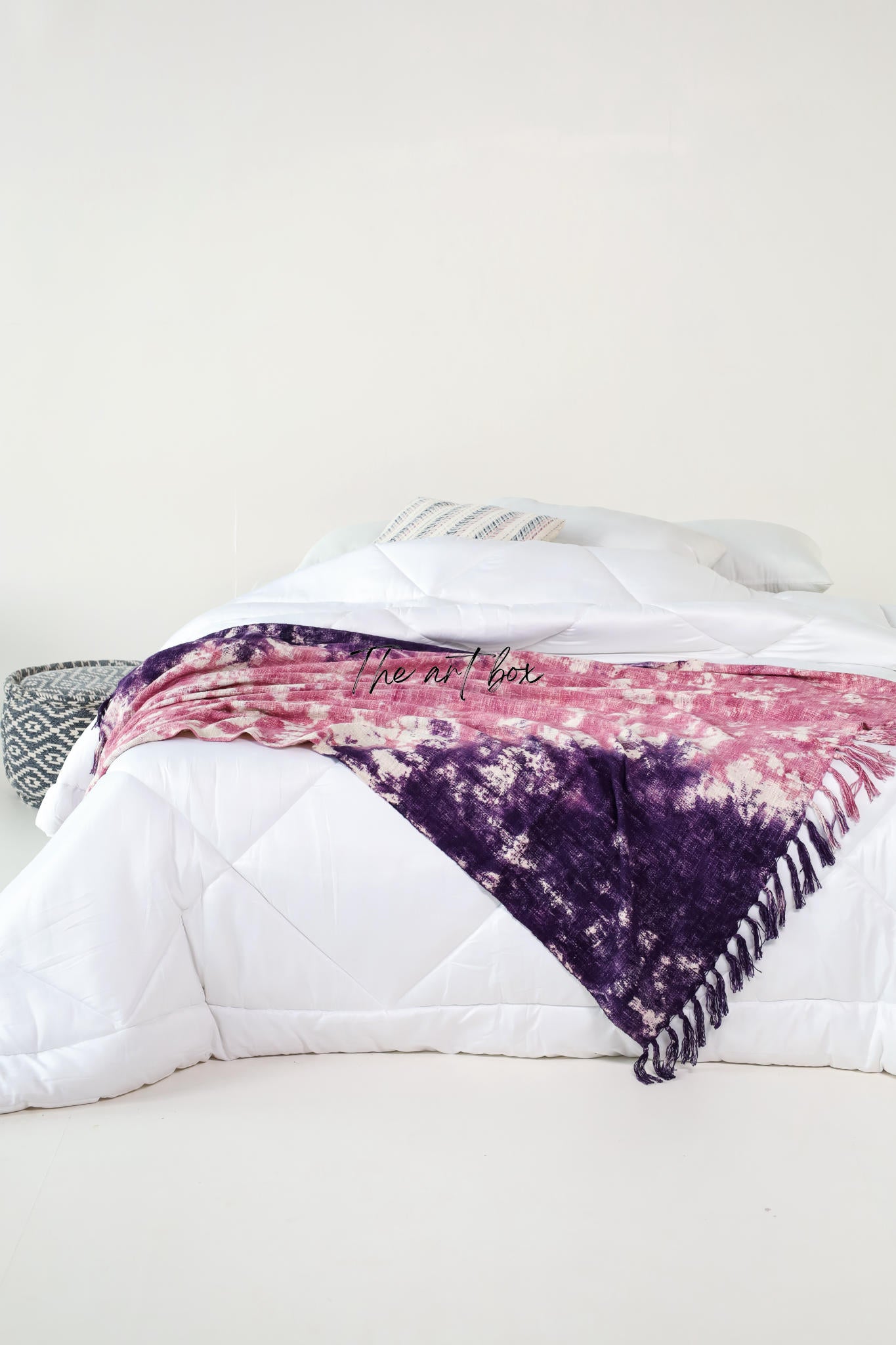 Pink and Purple Tie Dye Throw