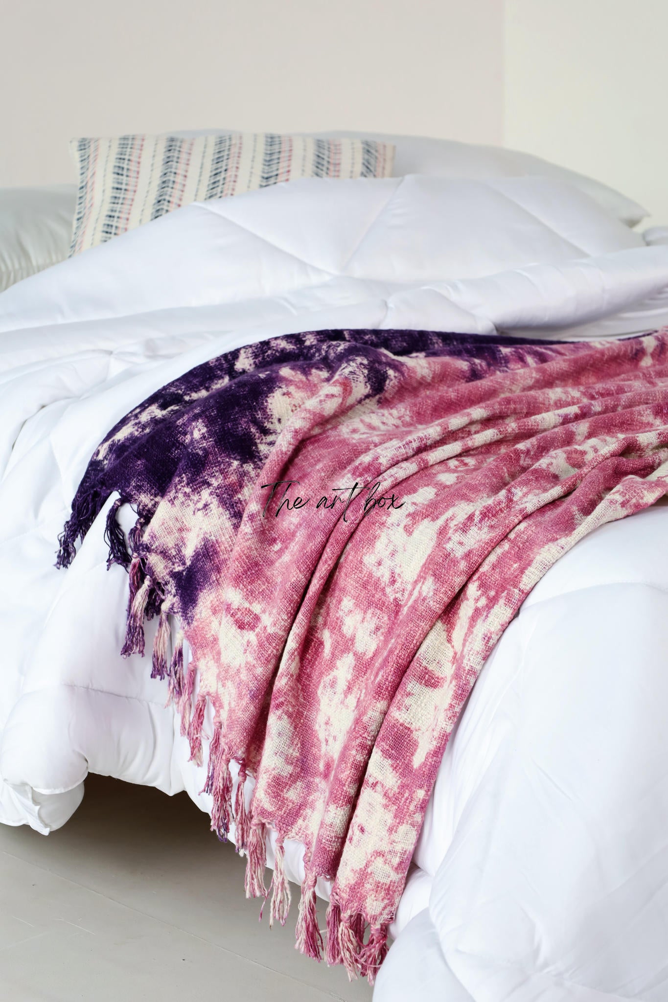 Pink and Purple Tie Dye Throw