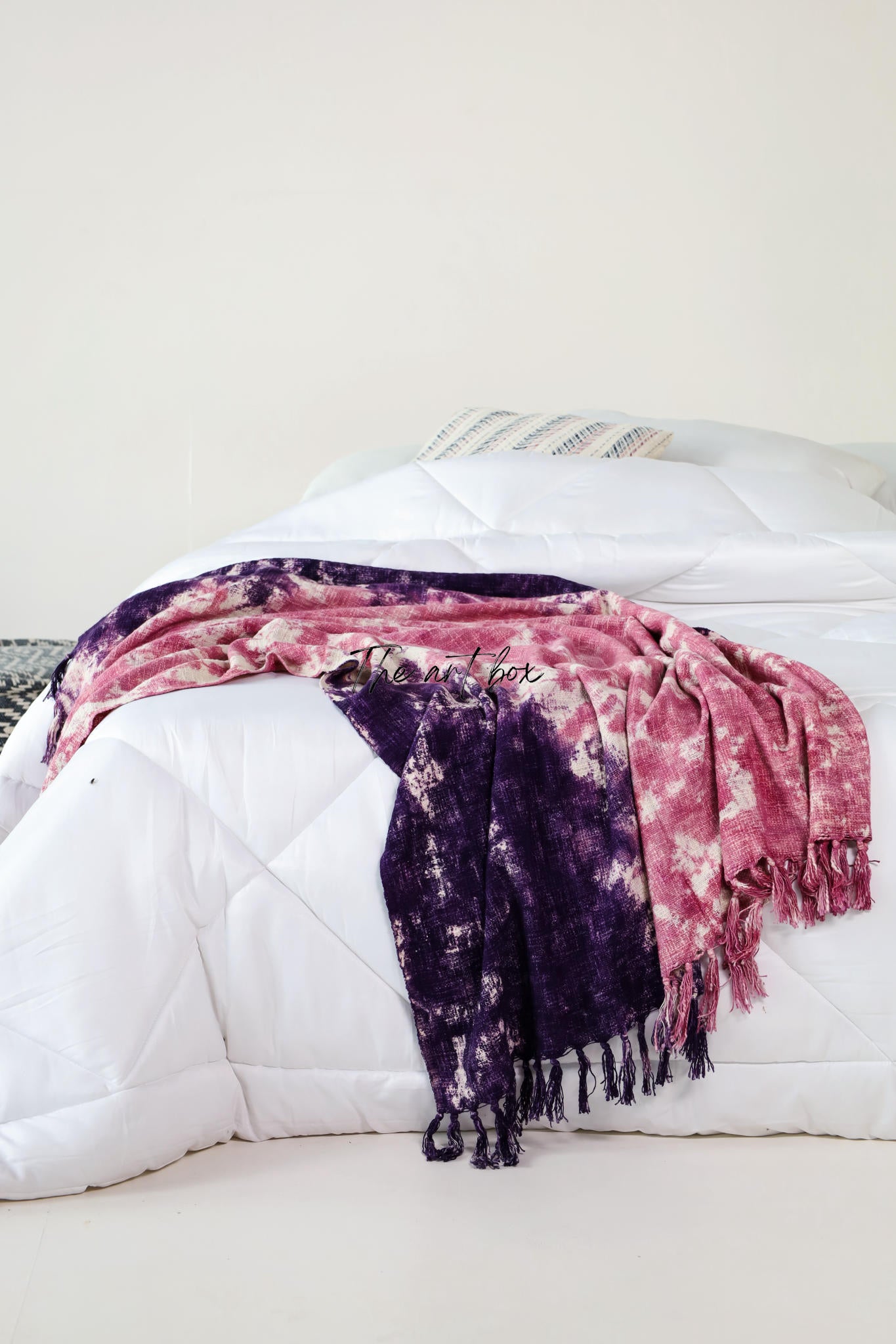 Pink and Purple Tie Dye Throw