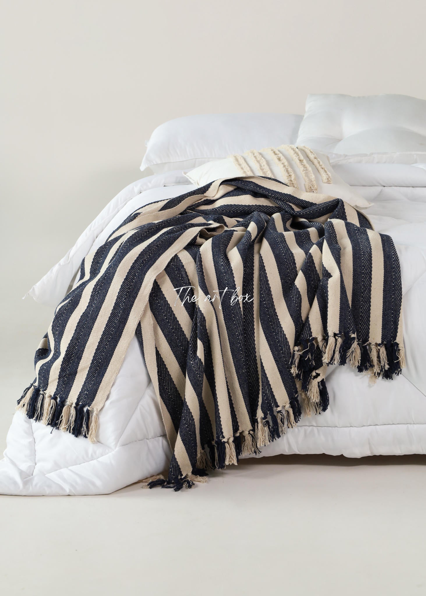 Striped Hand Tufted Throw