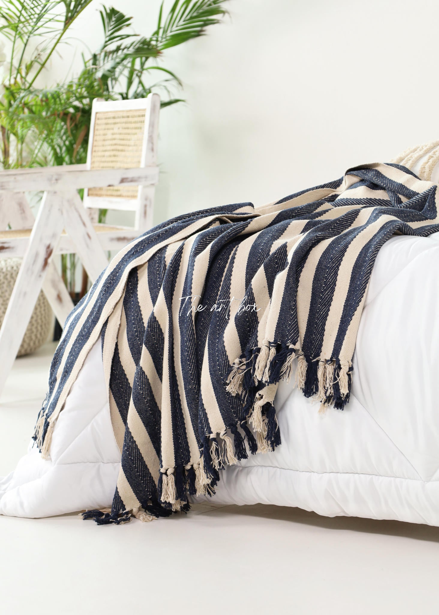 Striped Hand Tufted Throw