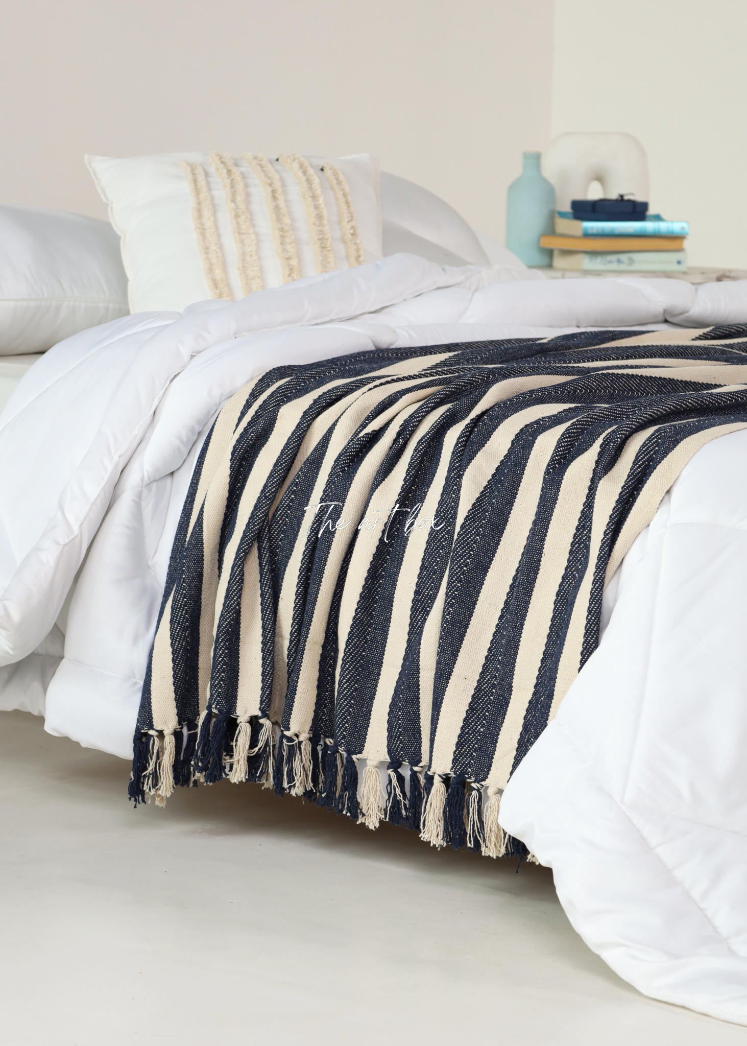 Striped Hand Tufted Throw