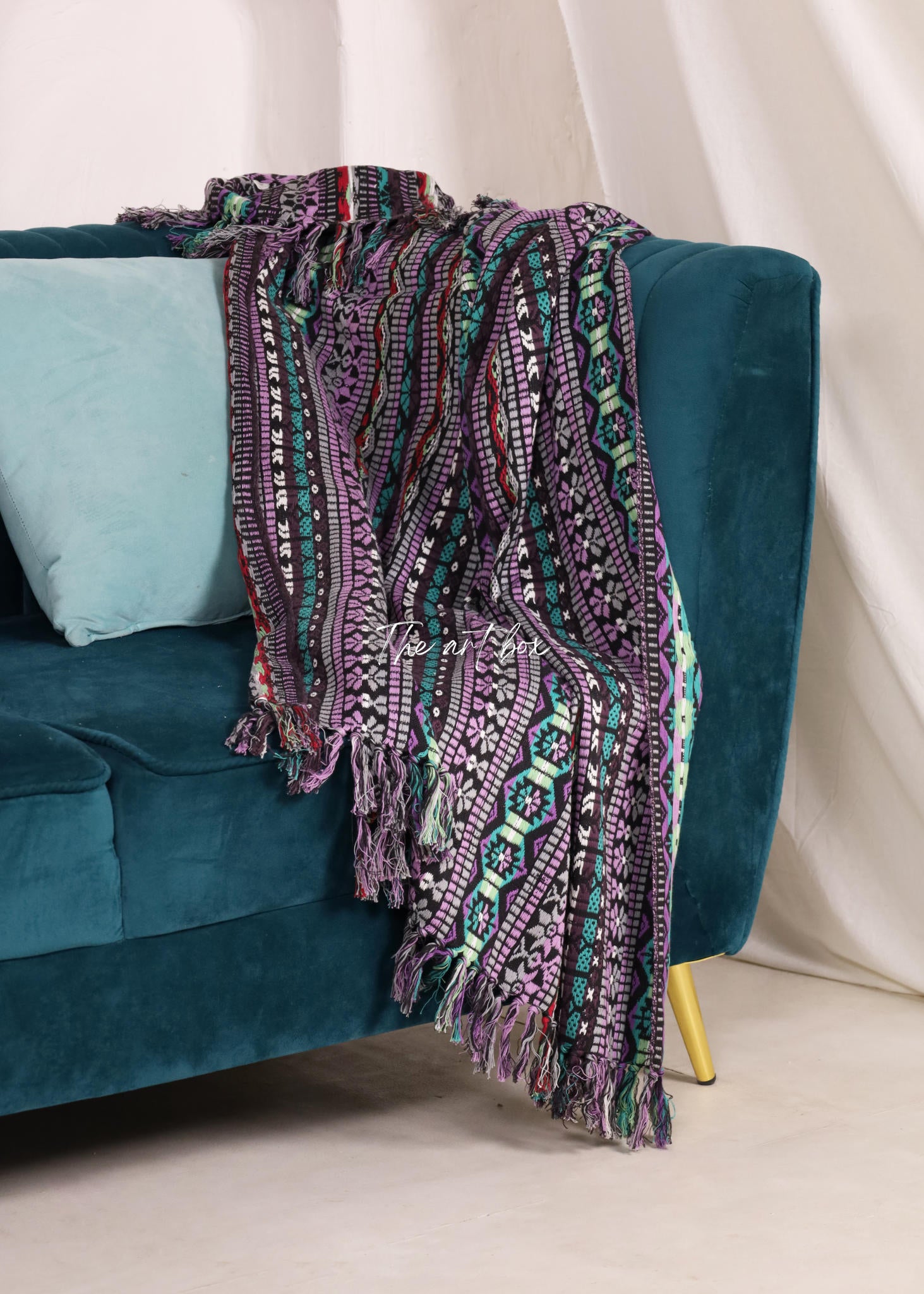 Ethnic Striped Hand Tufted Throw