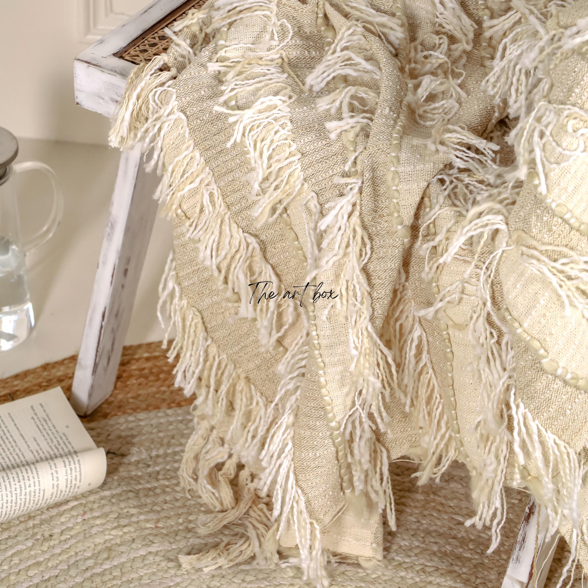 Fringe Striped Hand Tufted Throw