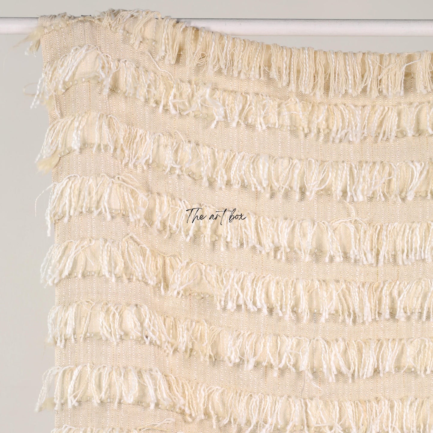 Boho Fringe Striped Hand Tufted Throw