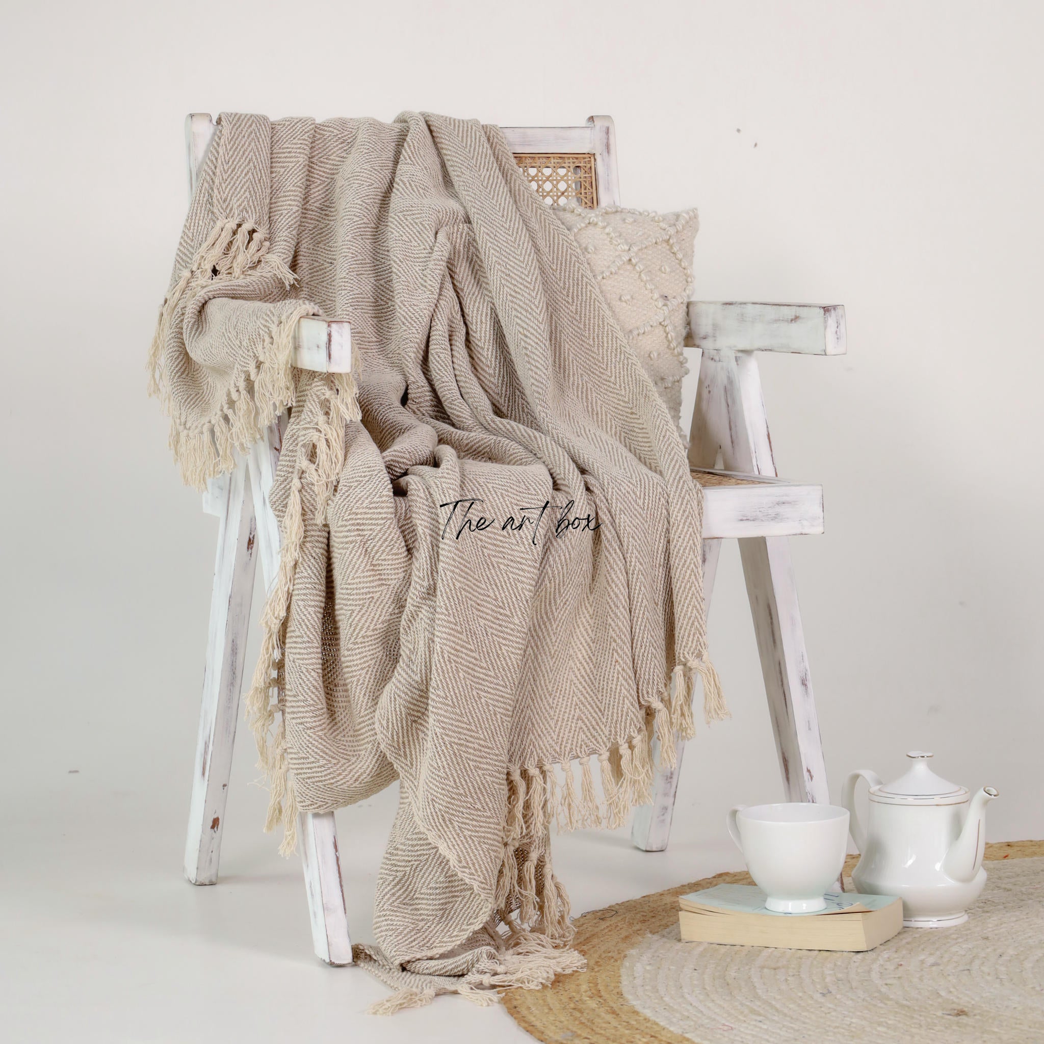 Fringe Soft Hand Tufted Throw