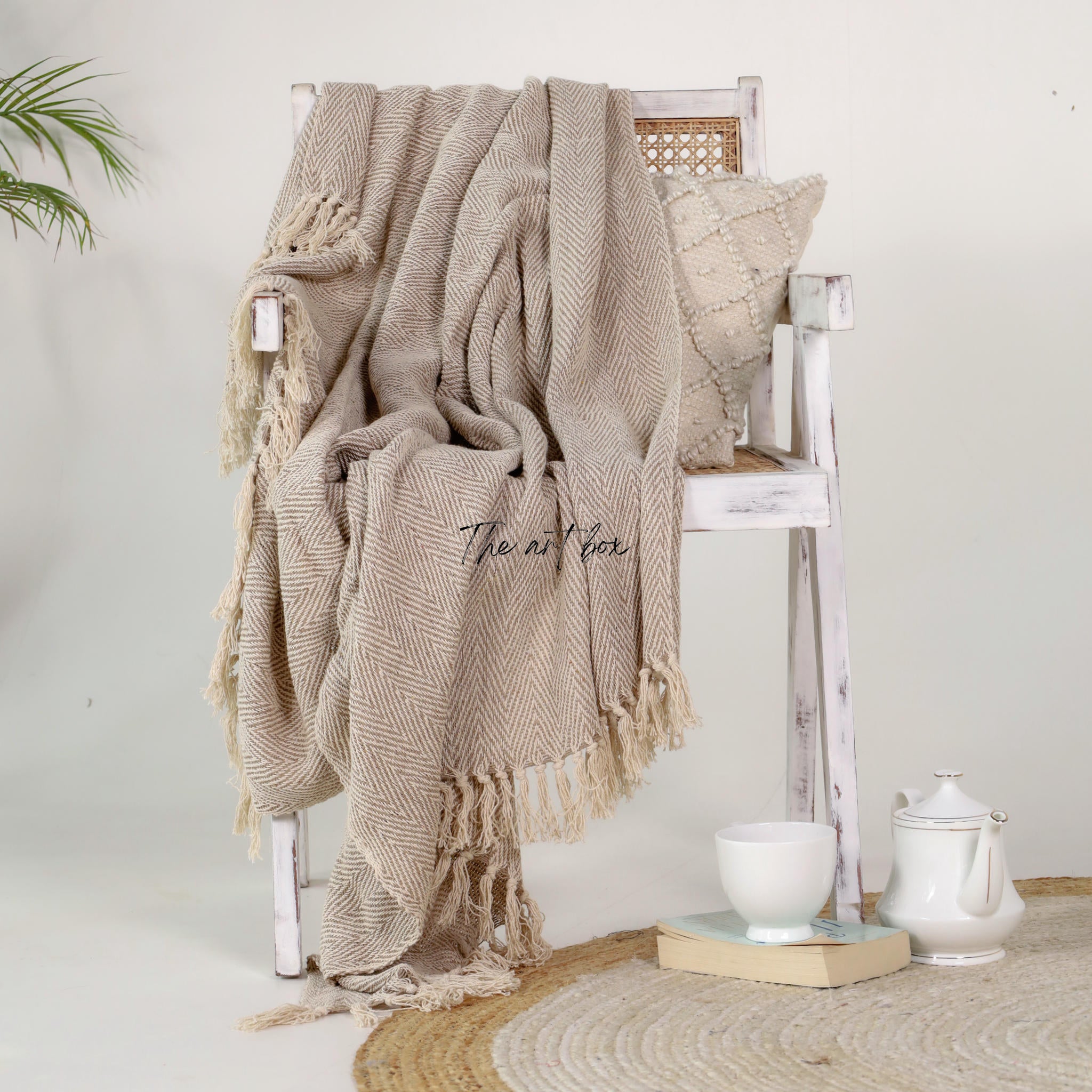 Fringe Soft Hand Tufted Throw