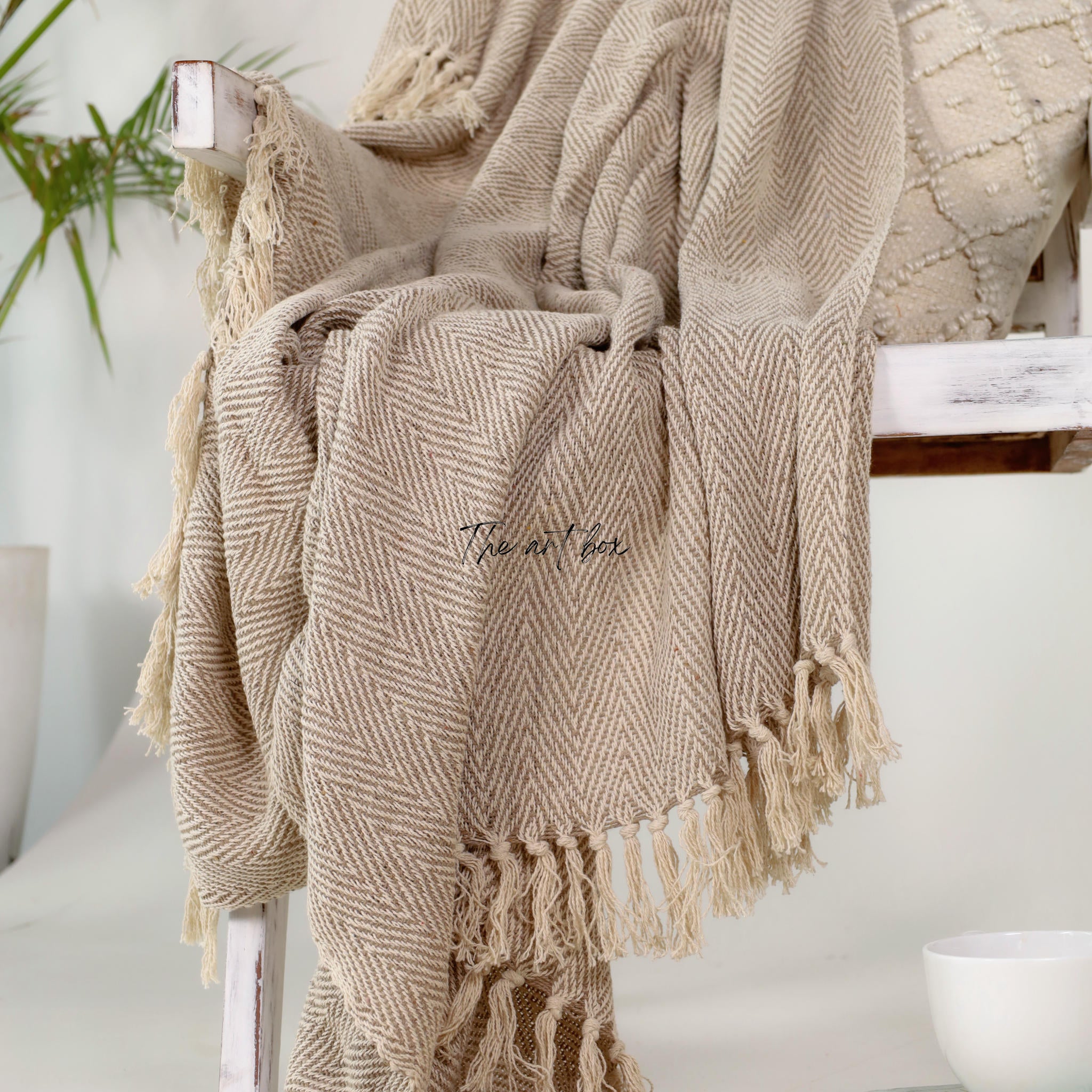 Fringe Soft Hand Tufted Throw