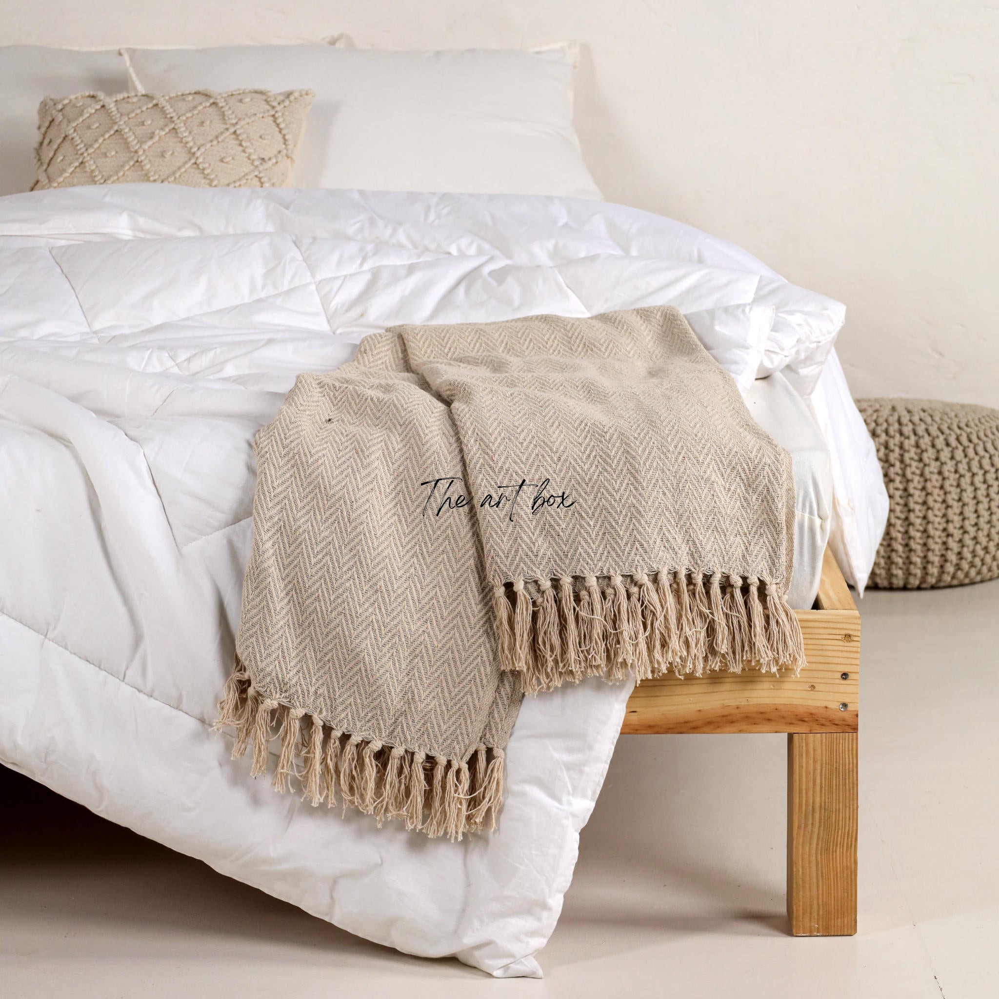 Fringe Soft Hand Tufted Throw