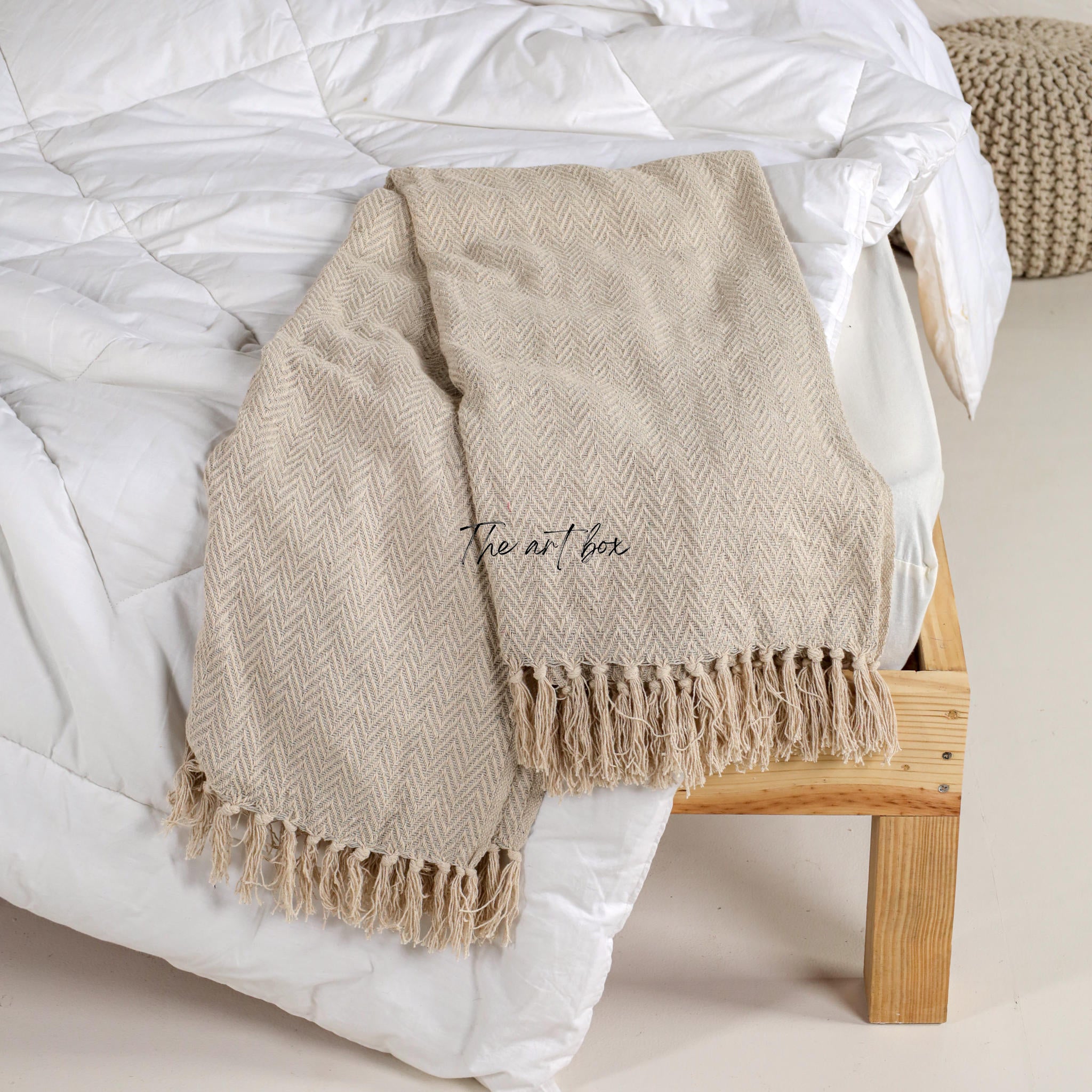 Fringe Soft Hand Tufted Throw