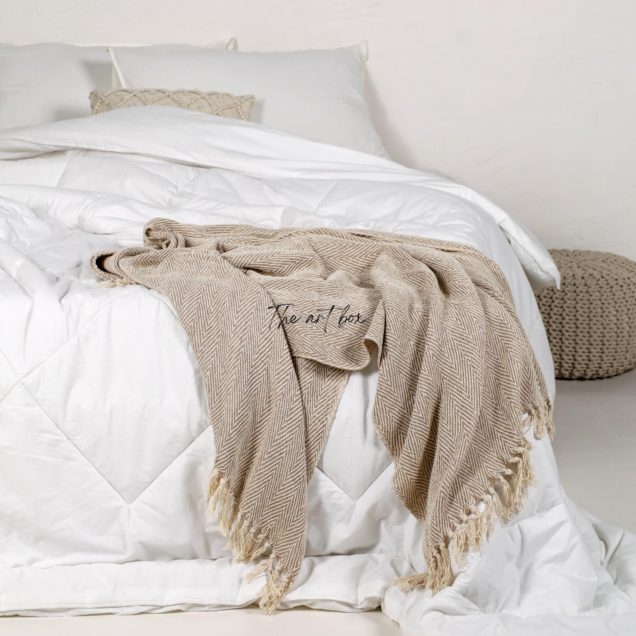 Fringe Soft Hand Tufted Throw