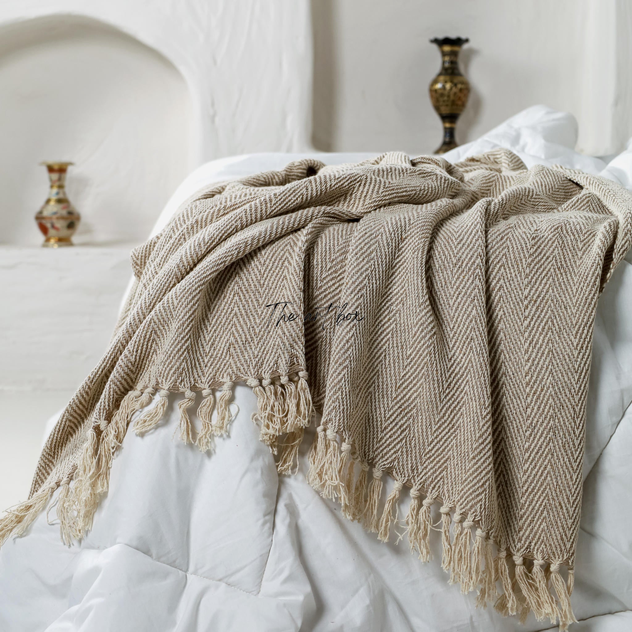 Fringe Soft Hand Tufted Throw